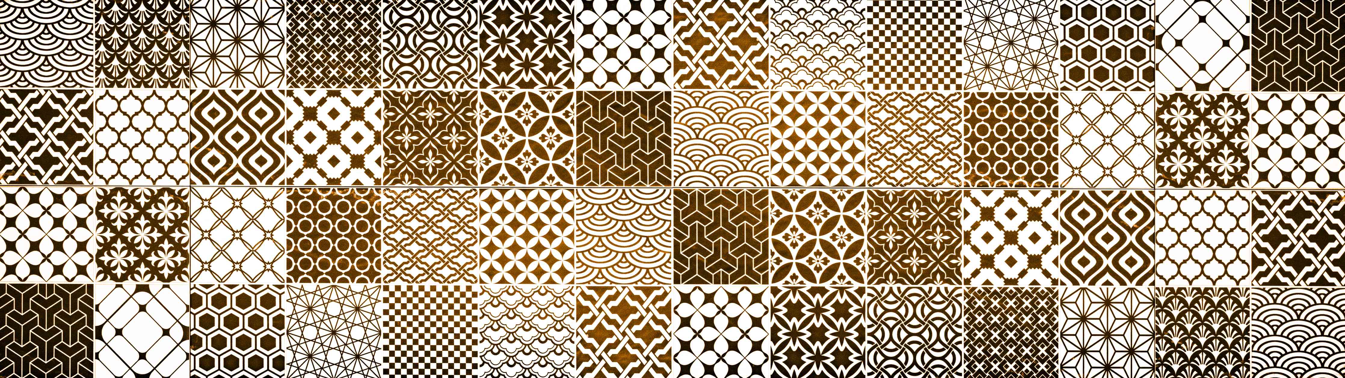 Wandverkleidung Wohnzimmer-Braun-Beige geometrisch Mosaik