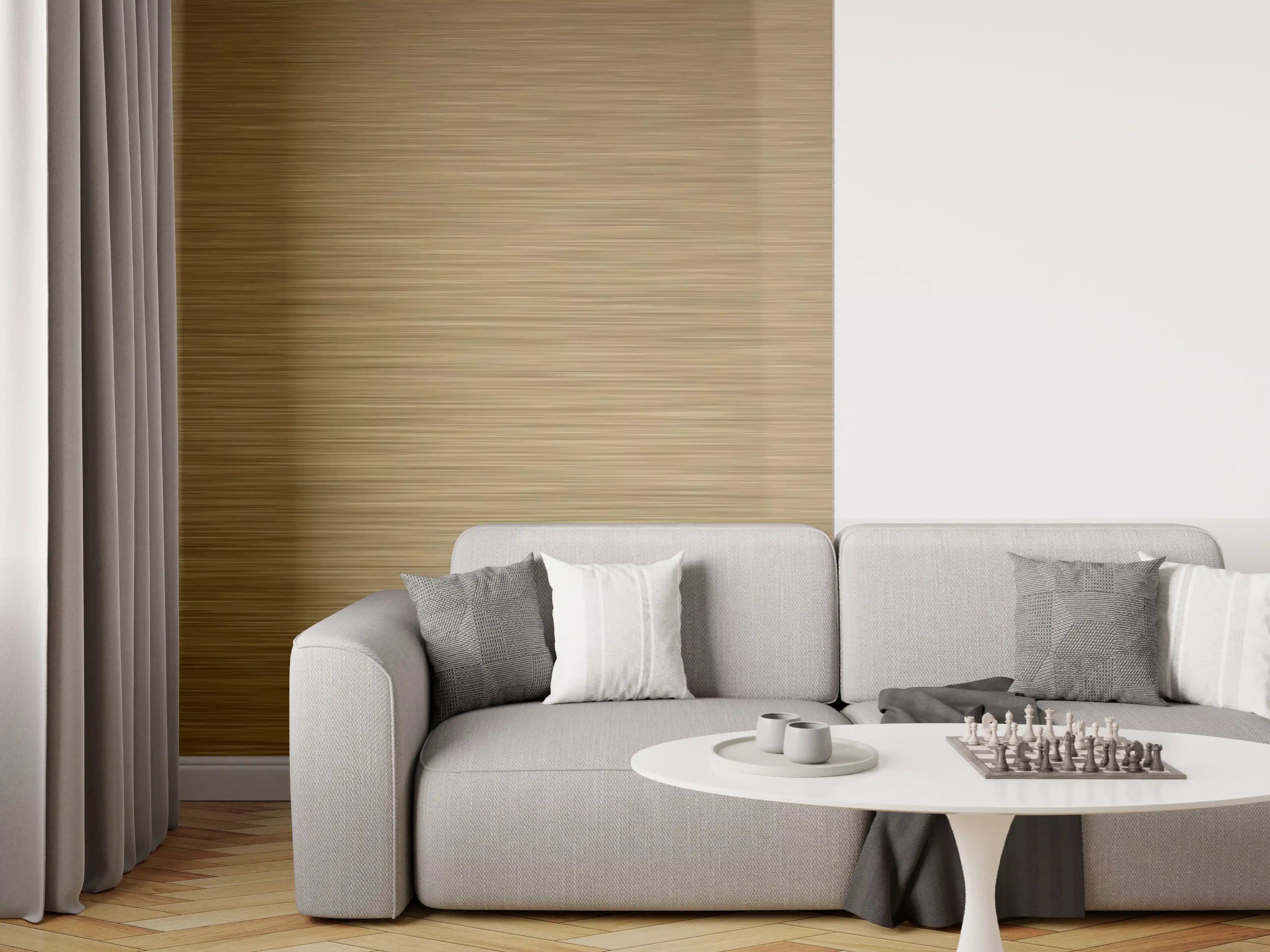 Wandverkleidung Wohnzimmer - Bronze - ALU Prime - Metall Gebürstet