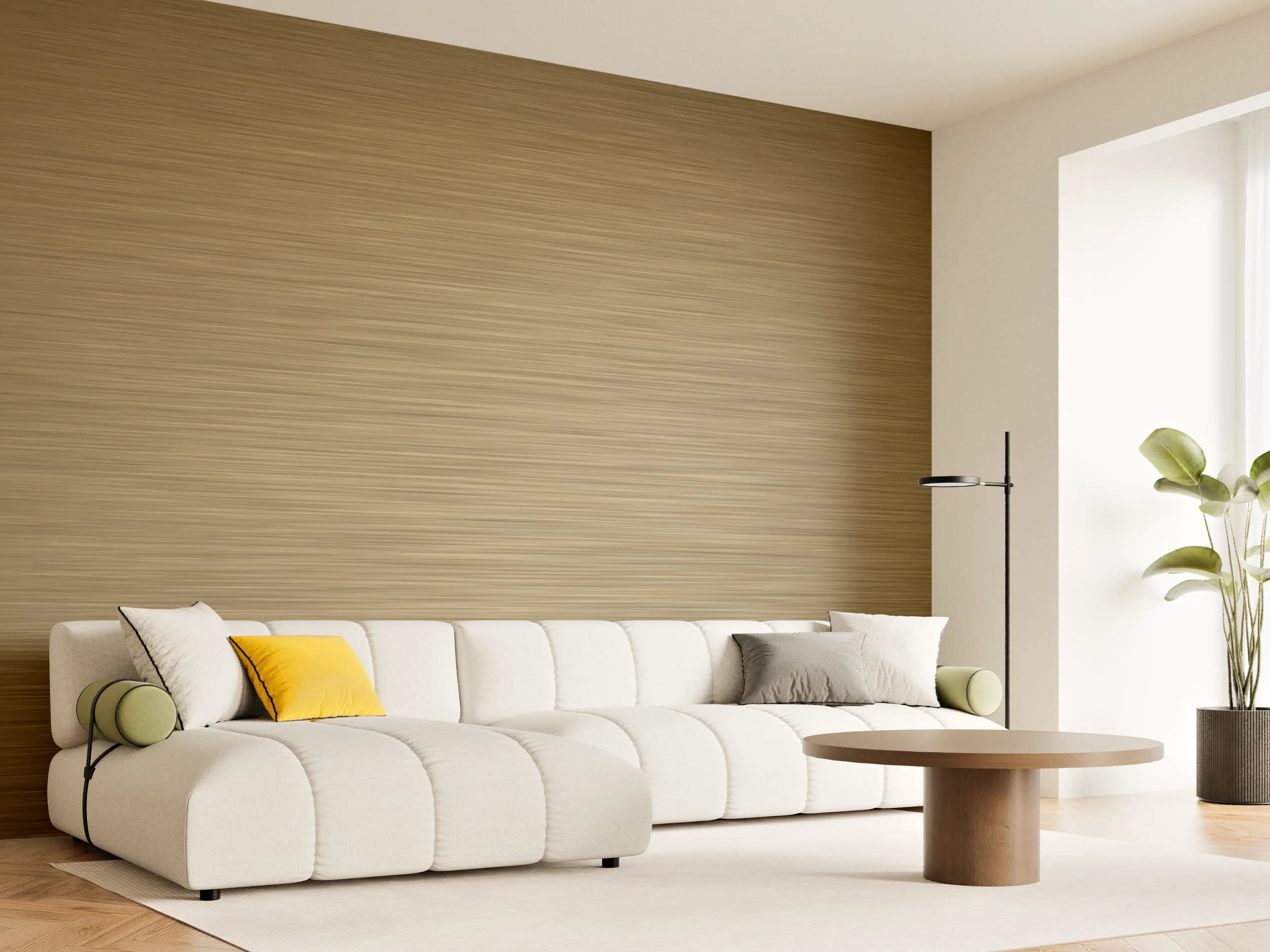 Wandverkleidung Wohnzimmer - Bronze - ALU Prime - Metall Gebürstet