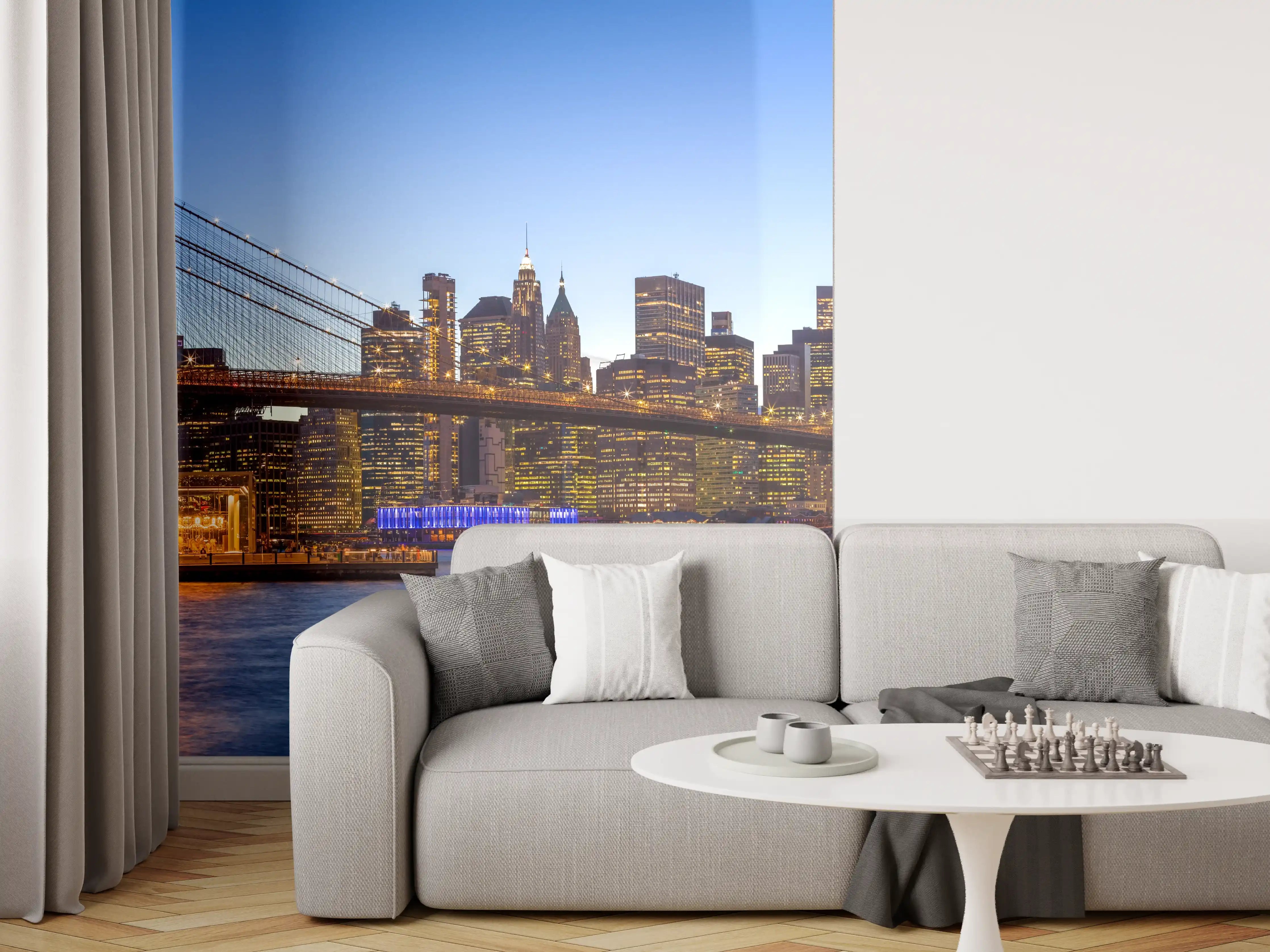 Wandverkleidung Wohnzimmer - Brooklyn Bridge - New York City