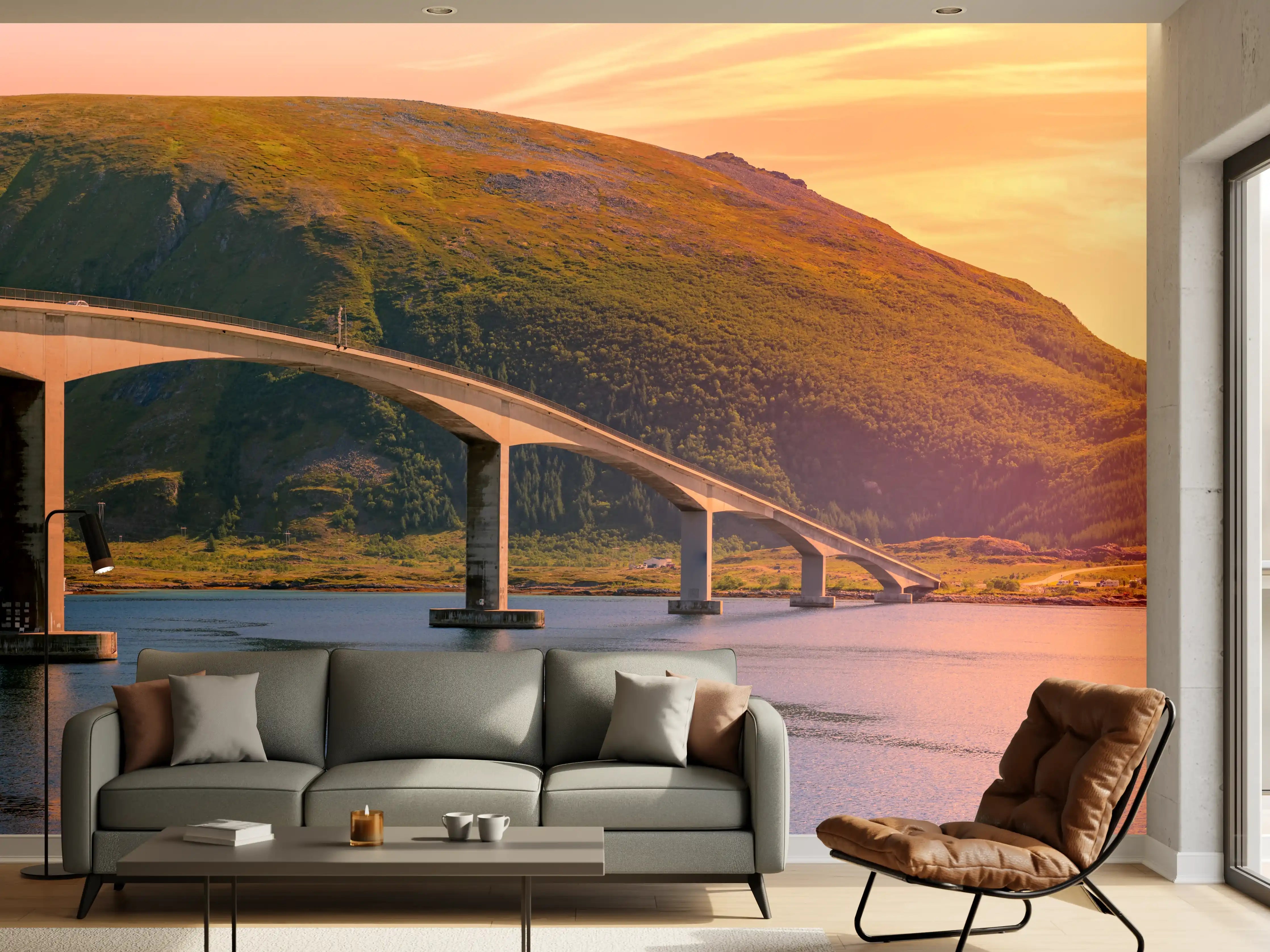 Wandverkleidung Wohnzimmer - Brückenstraße in Norwegen