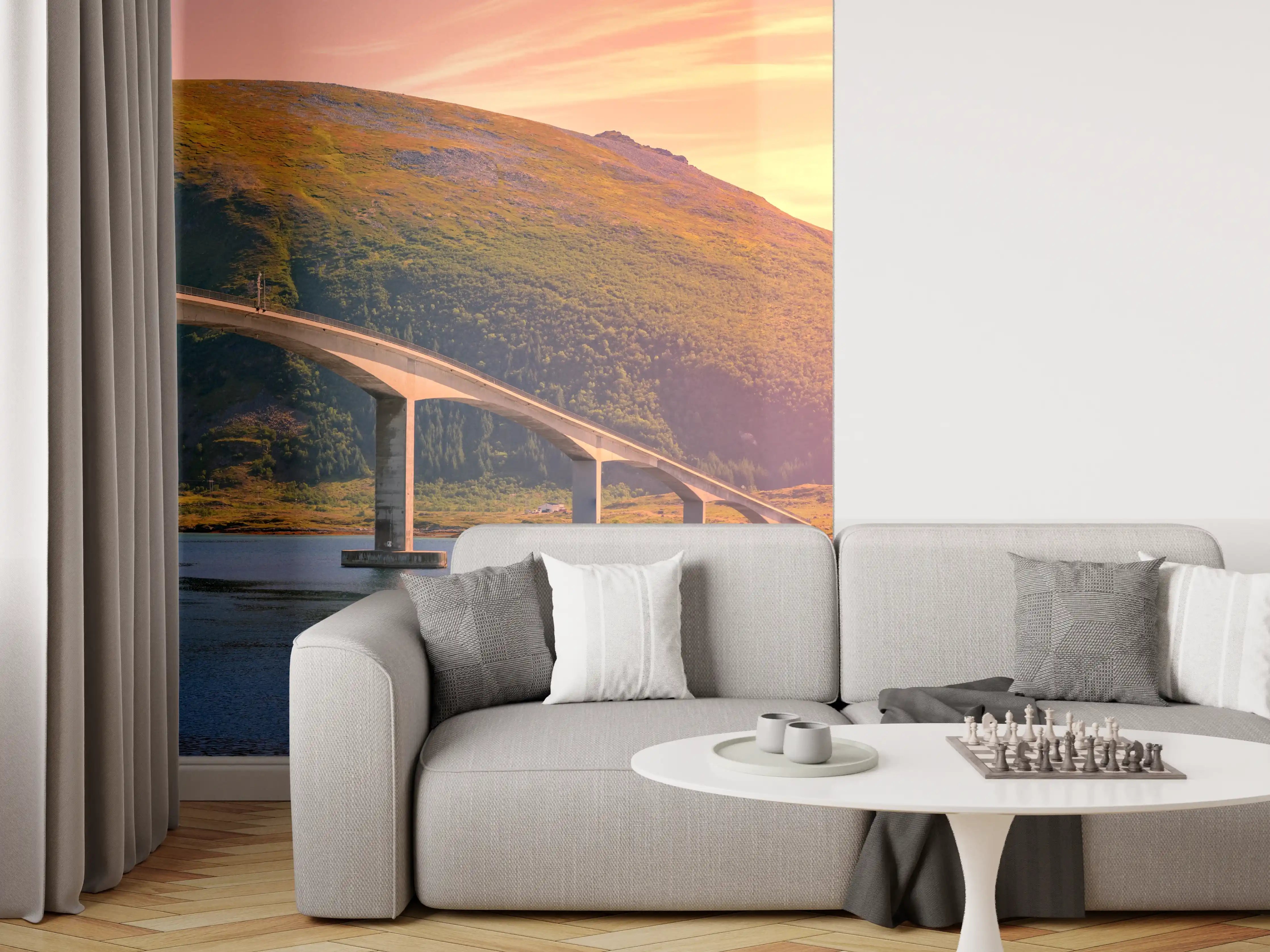 Wandverkleidung Wohnzimmer - Brückenstraße in Norwegen