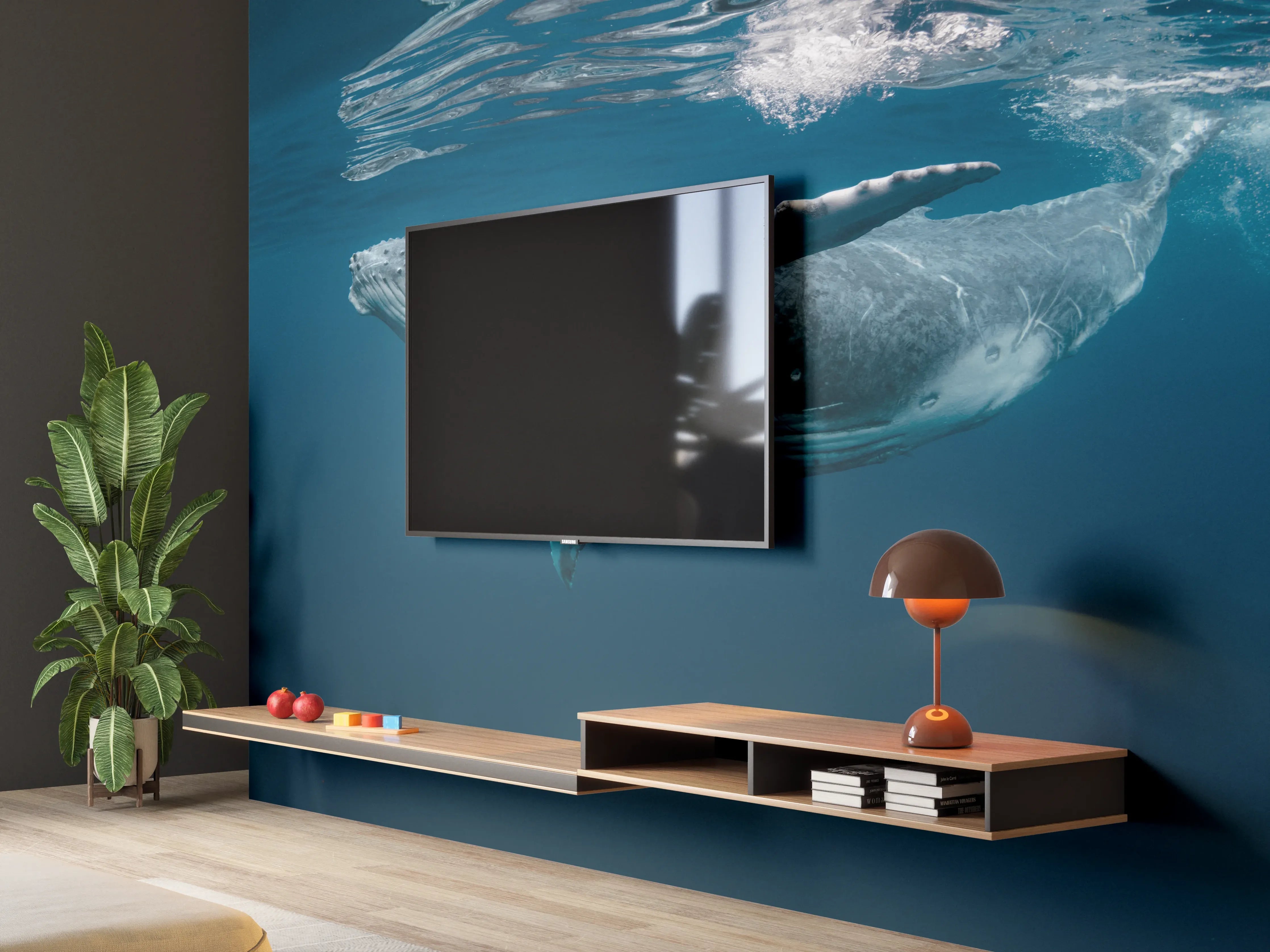 Wandverkleidung Wohnzimmer - Buckelbaby - nähe Wasseroberfläche