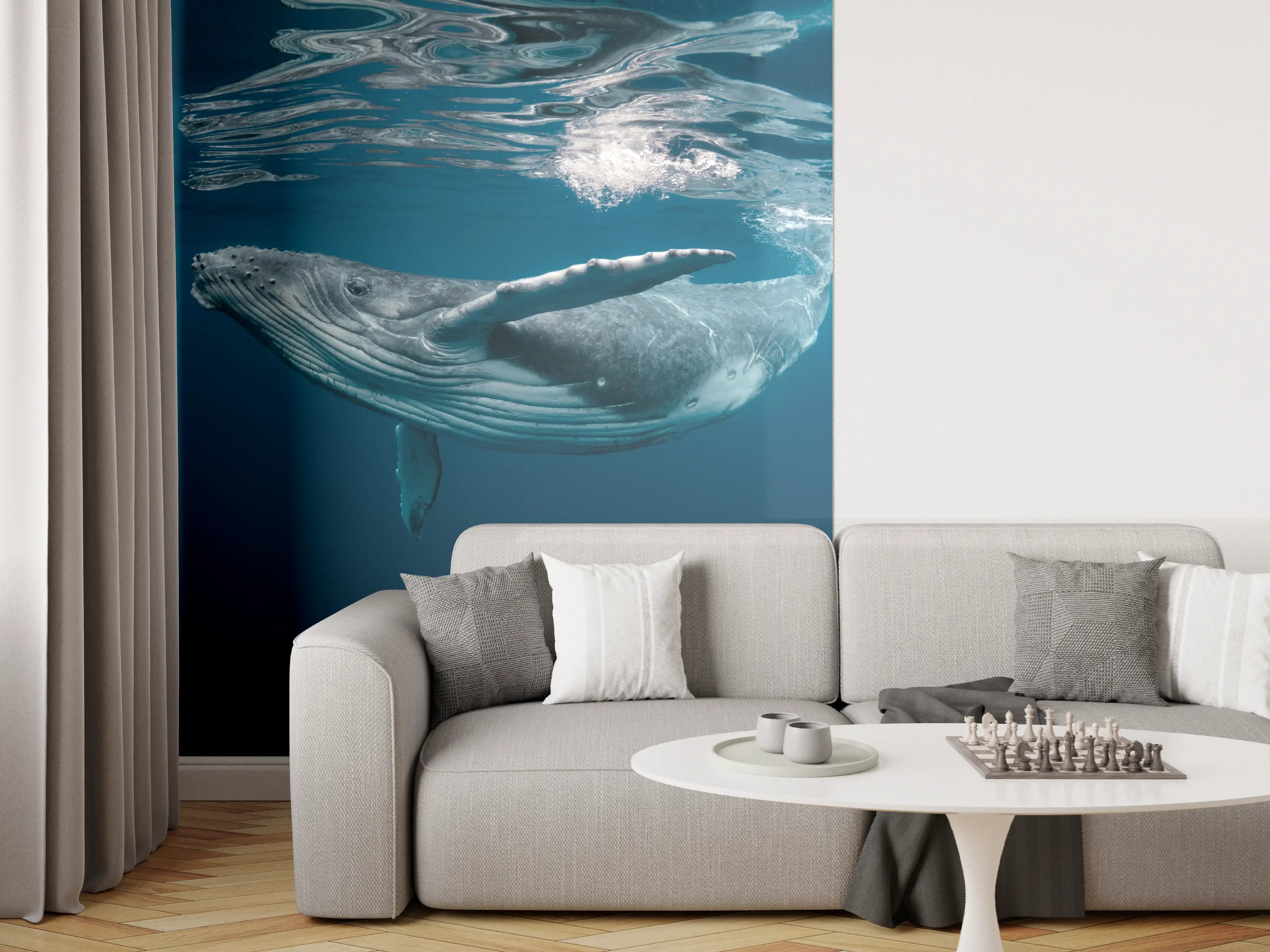 Wandverkleidung Wohnzimmer - Buckelbaby - nähe Wasseroberfläche