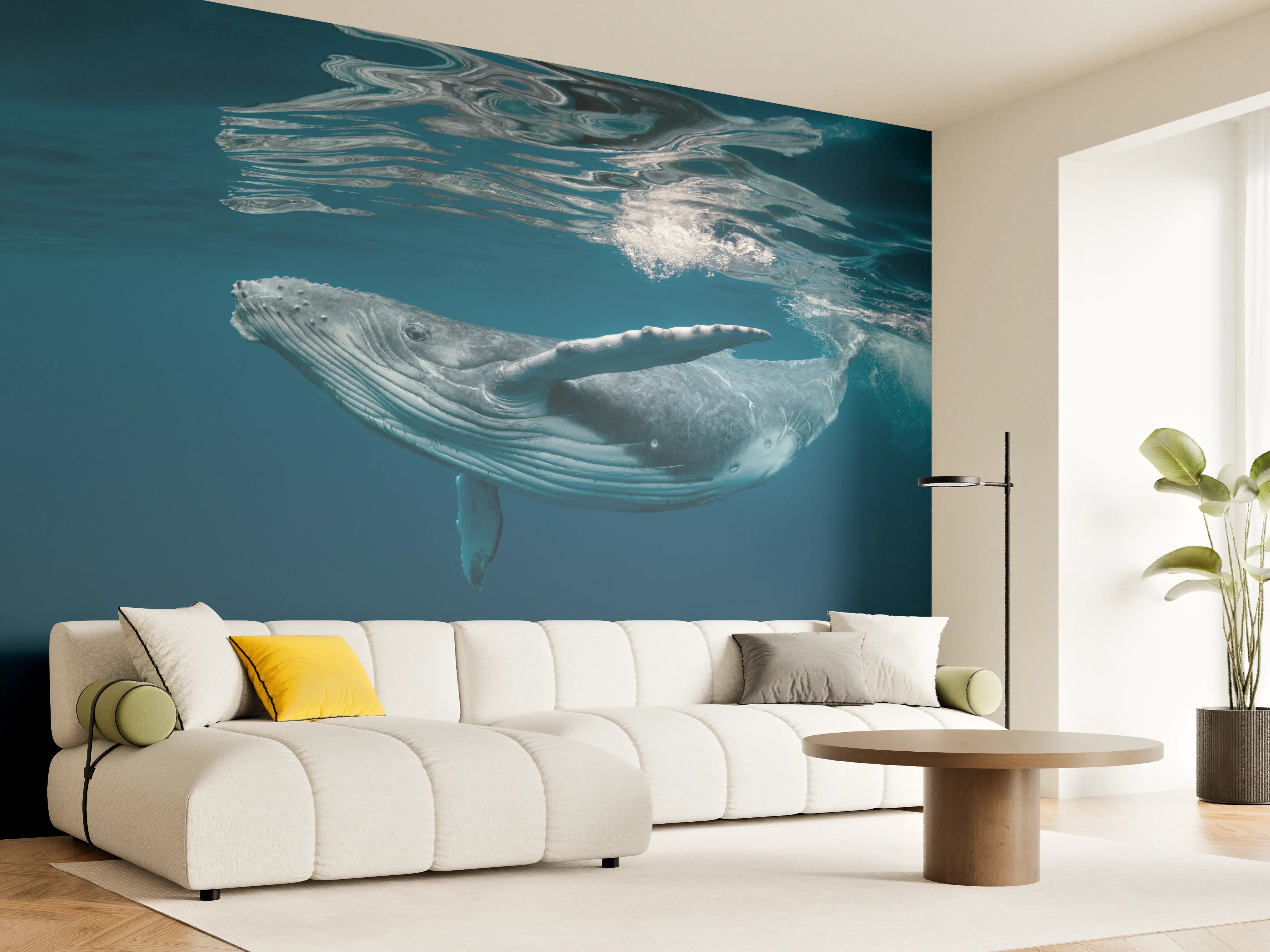 Wandverkleidung Wohnzimmer - Buckelbaby - nähe Wasseroberfläche