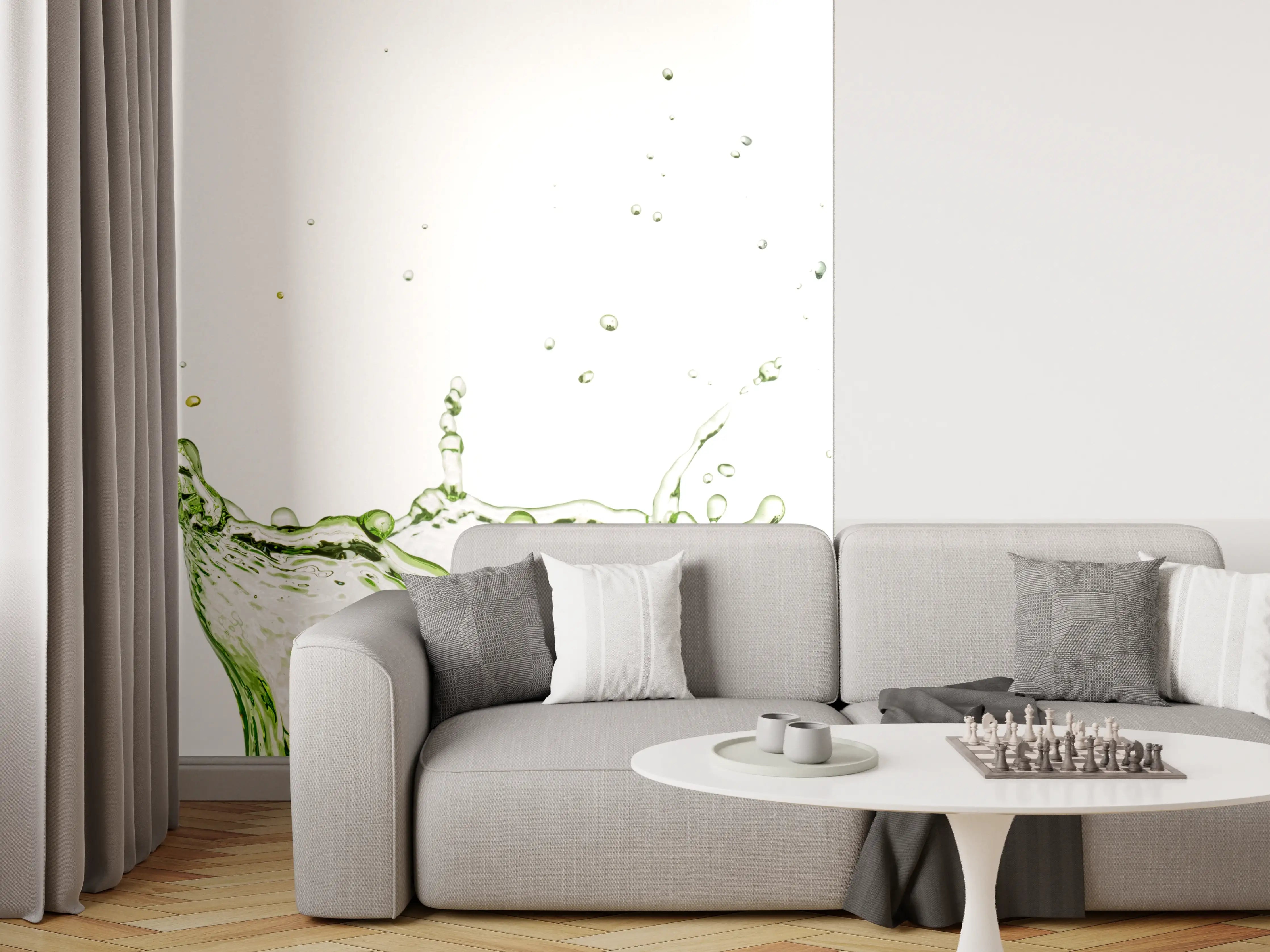 Wandverkleidung Wohnzimmer - Bunte Wasserspritzer
