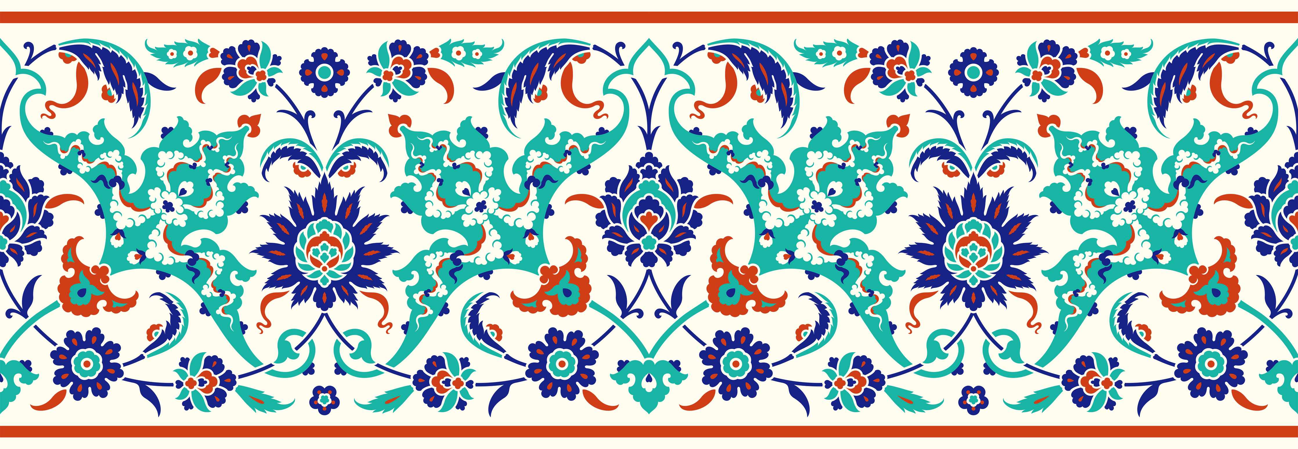 Wandverkleidung Wohnzimmer-Buntes Fliesen Muster Ornament