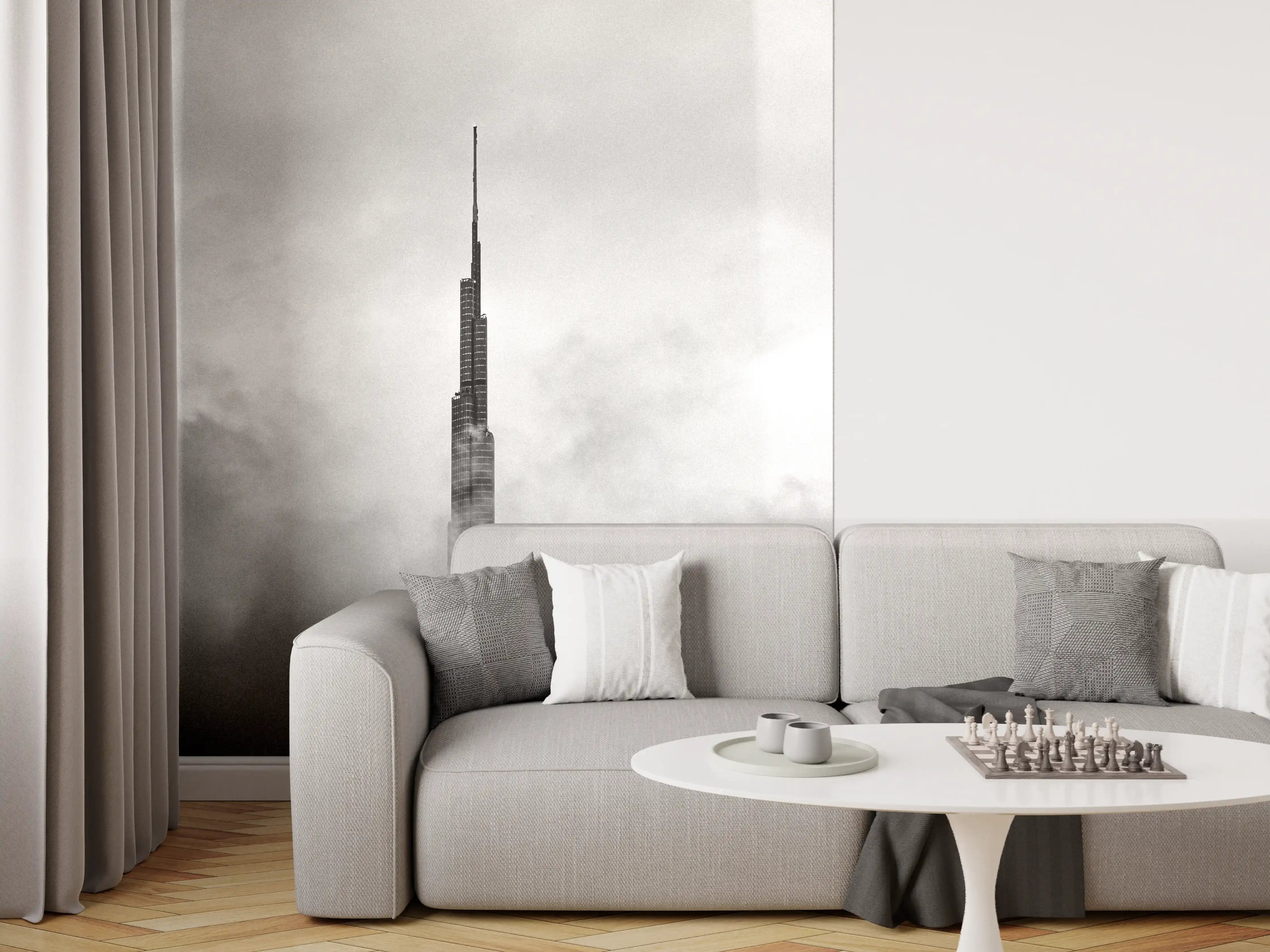 Wandverkleidung Wohnzimmer - Burj Khalifa - Dubai
