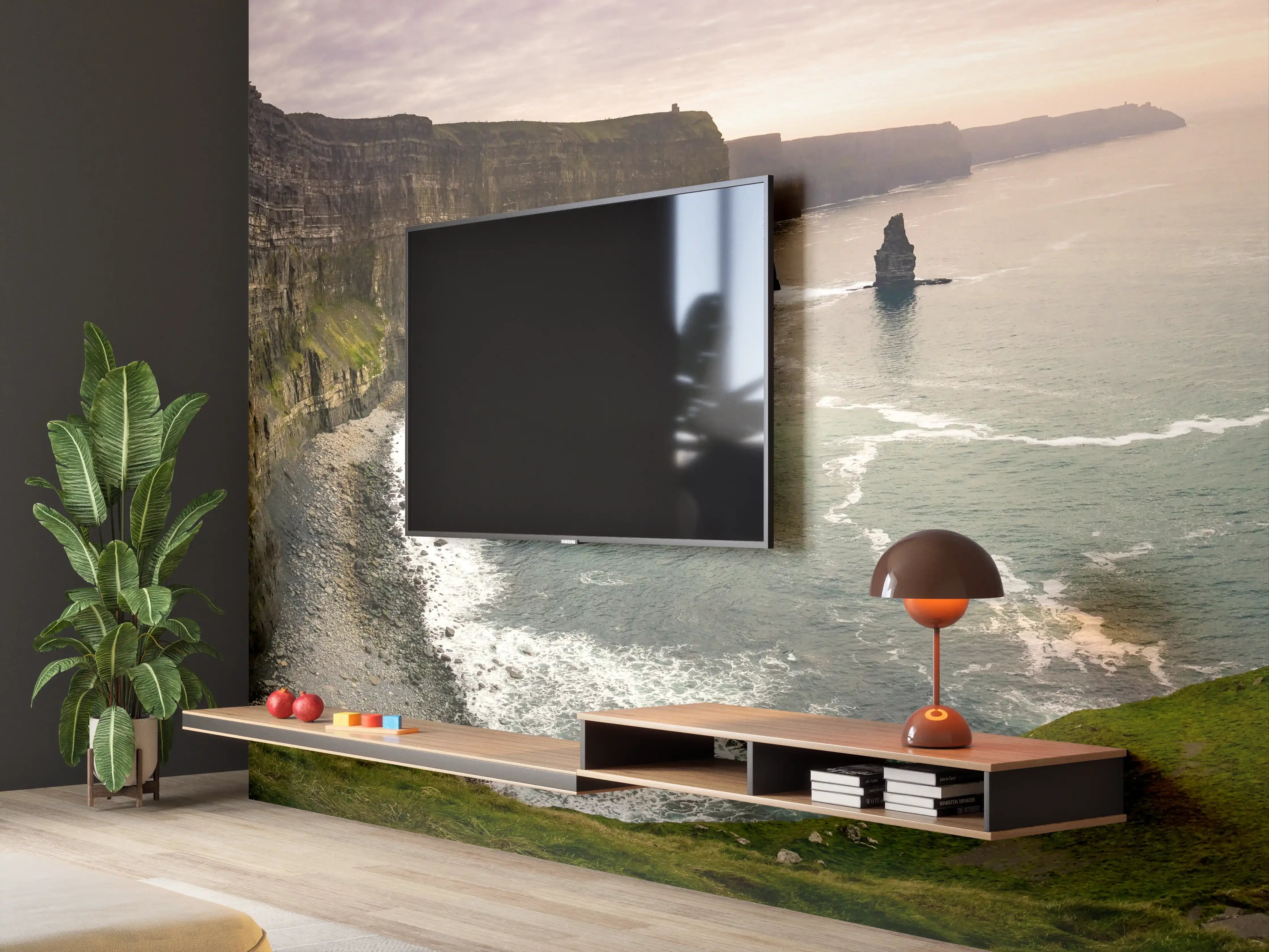 Wandverkleidung Wohnzimmer - Cliffs of Moher in Irland