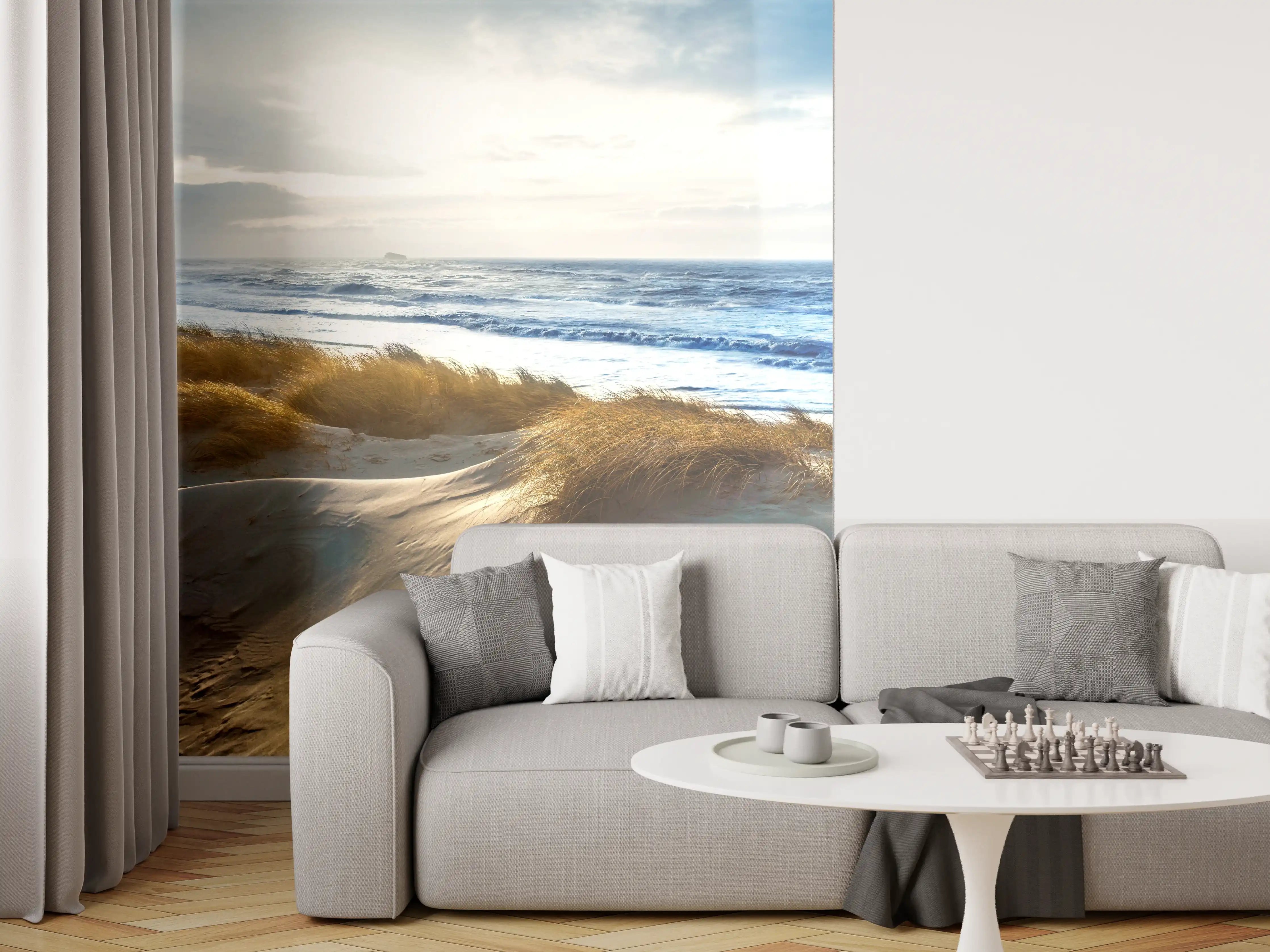 Wandverkleidung Wohnzimmer - Dänische Nordseeküste