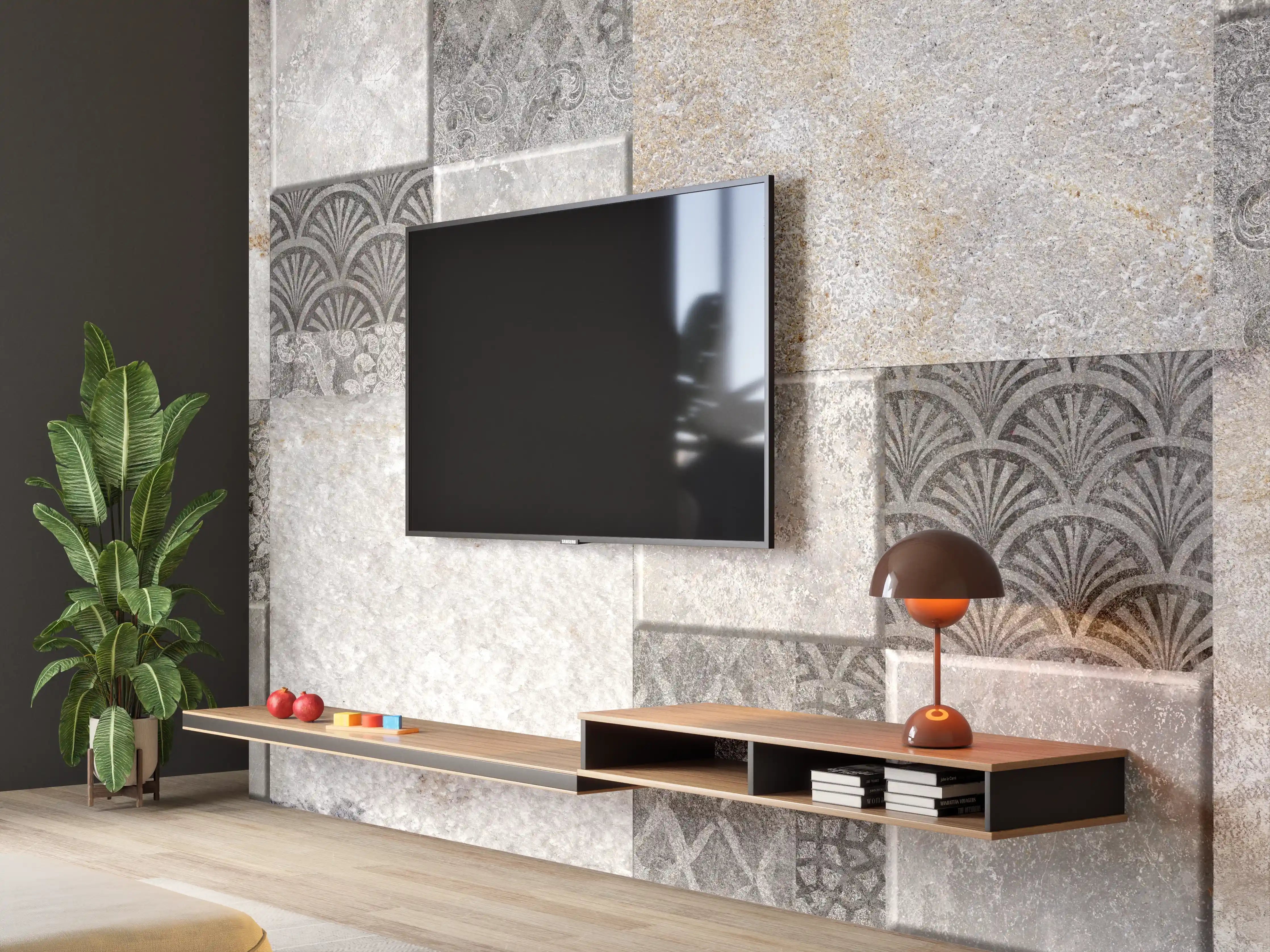 Wandverkleidung Wohnzimmer - Dekorativer Steinmosaik