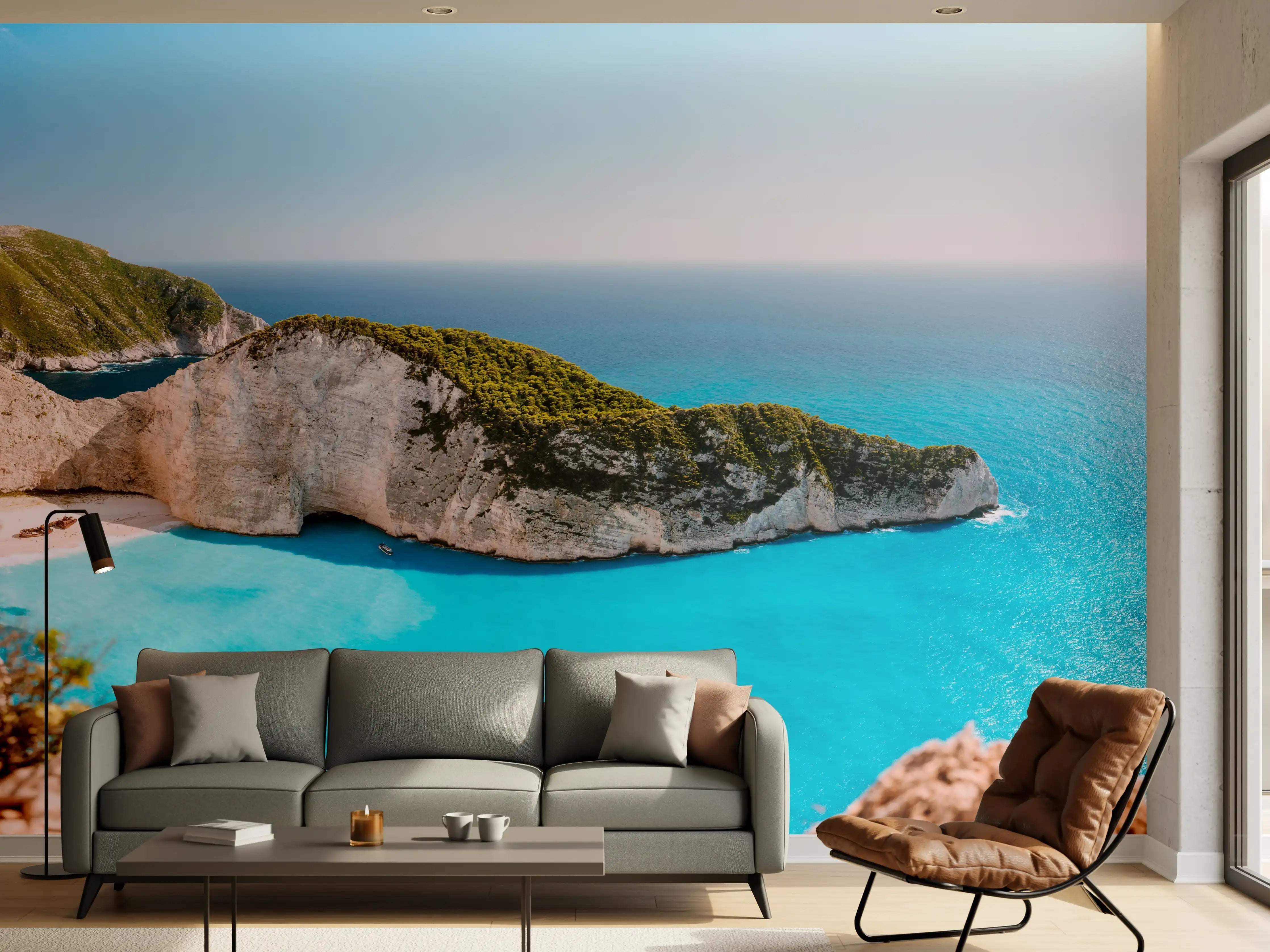Wandverkleidung Wohnzimmer - Der Strand von Navagio - Griechenland