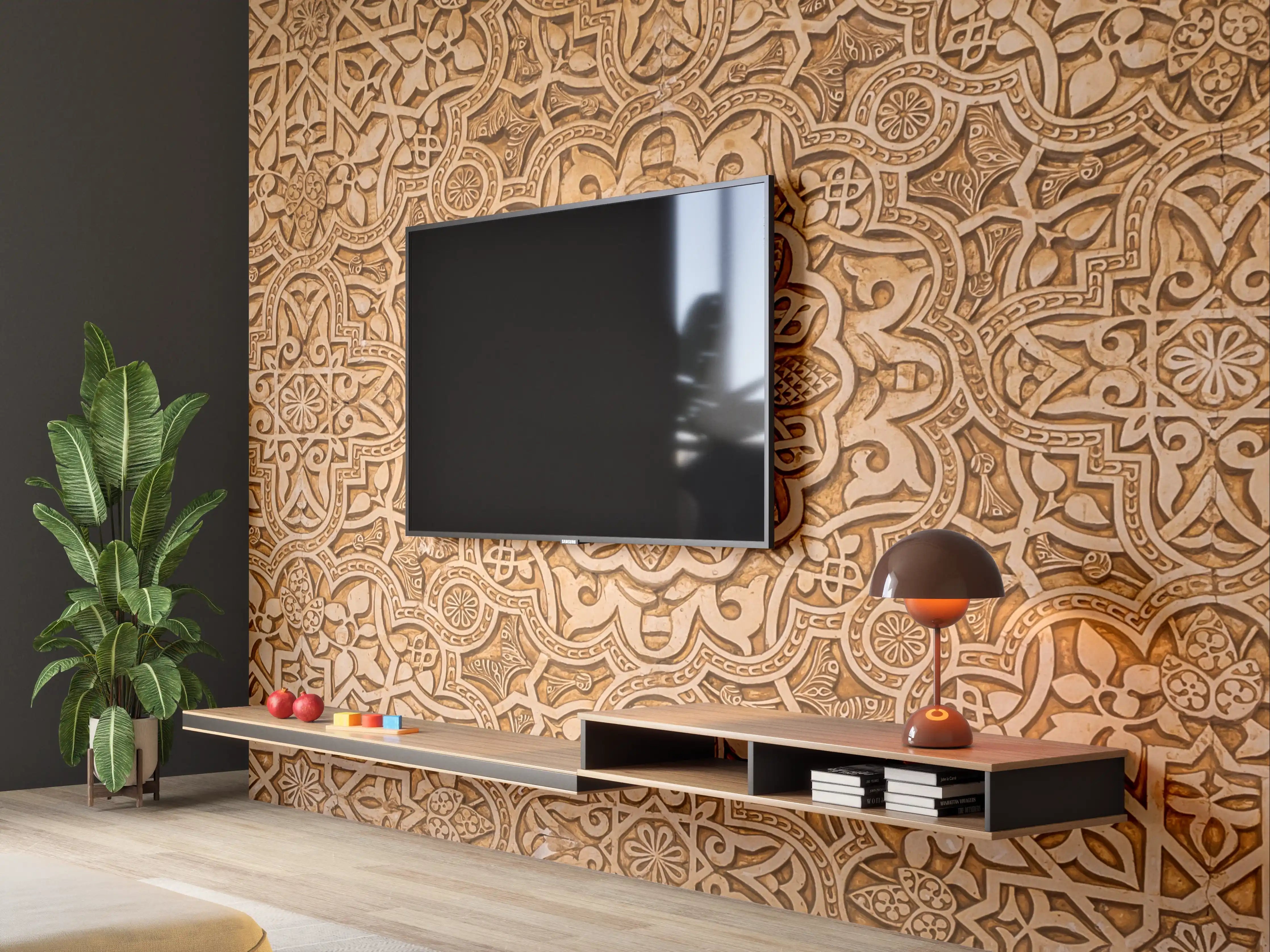 Wandverkleidung Wohnzimmer - Details zum Bild und Exif-Daten