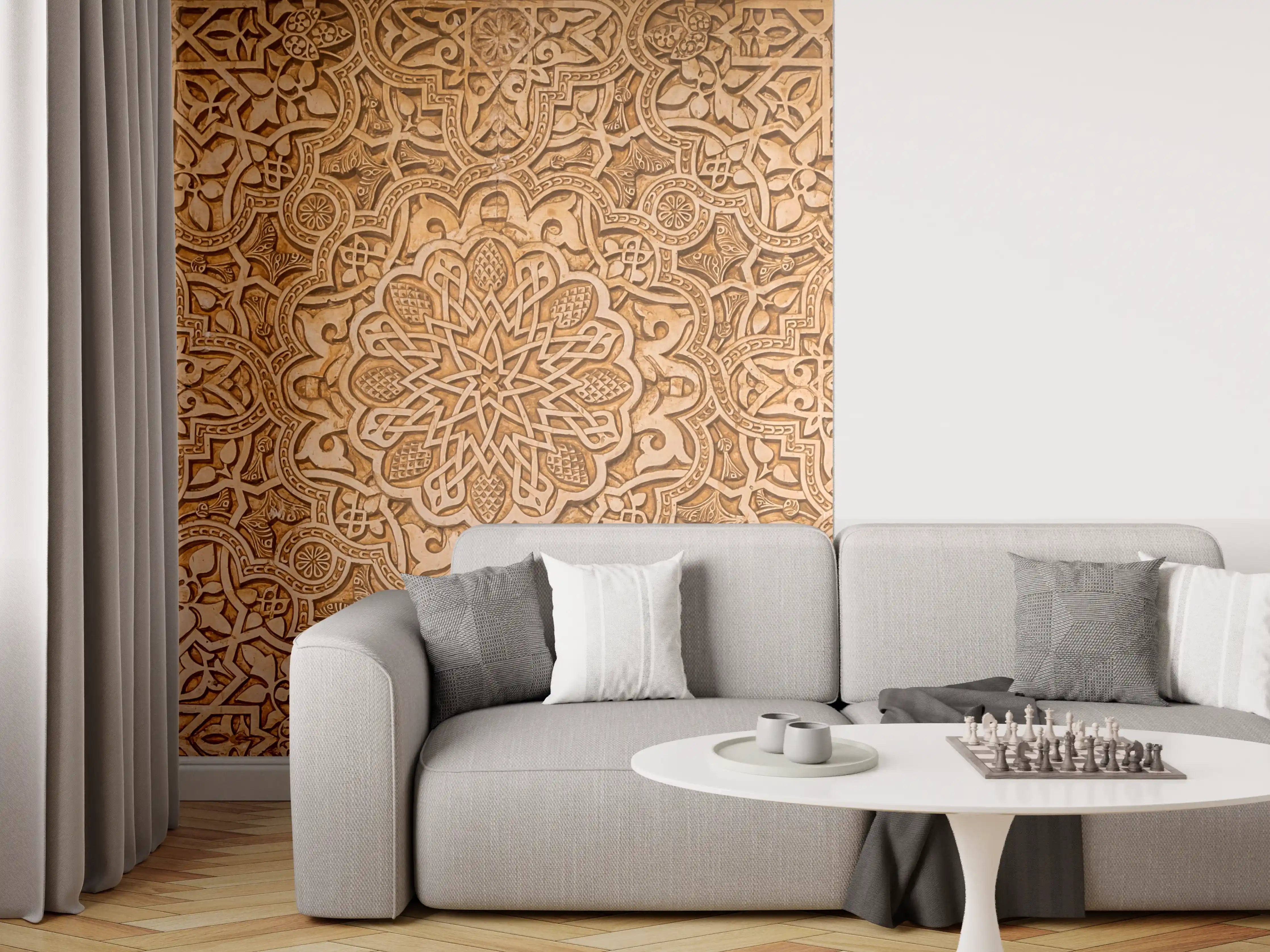 Wandverkleidung Wohnzimmer - Details zum Bild und Exif-Daten