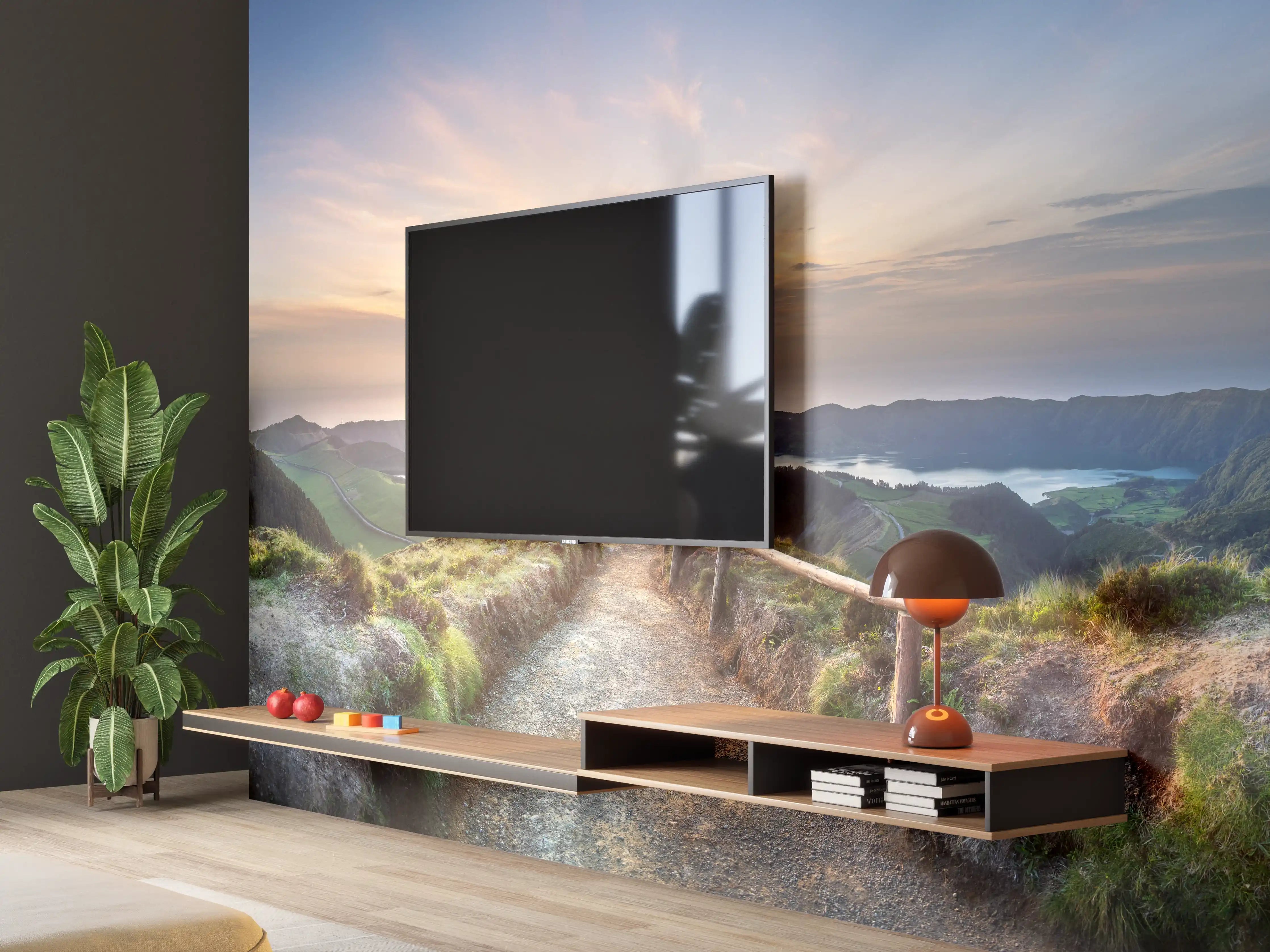 Wandverkleidung Wohnzimmer - Die Insel Sao Miguel und der See Ponta Delgada
