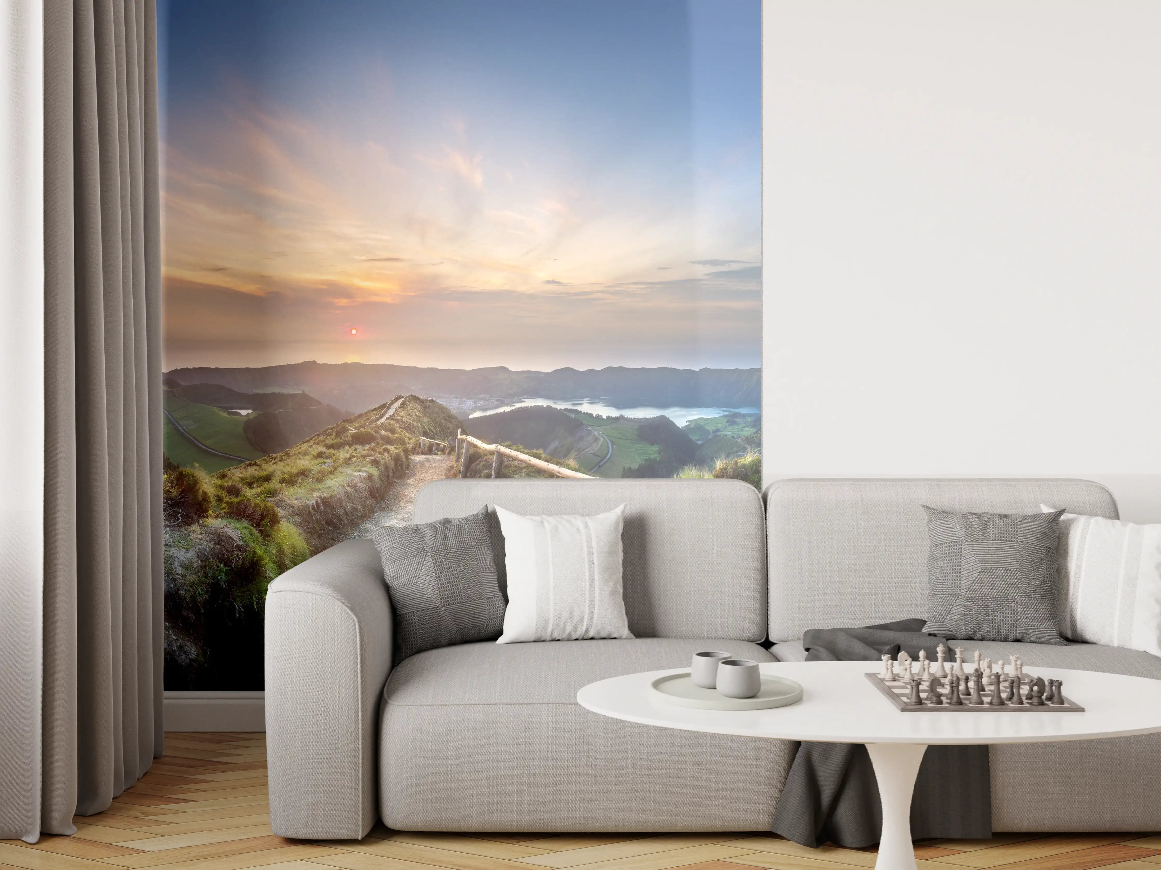 Wandverkleidung Wohnzimmer - Die Insel Sao Miguel und der See Ponta Delgada