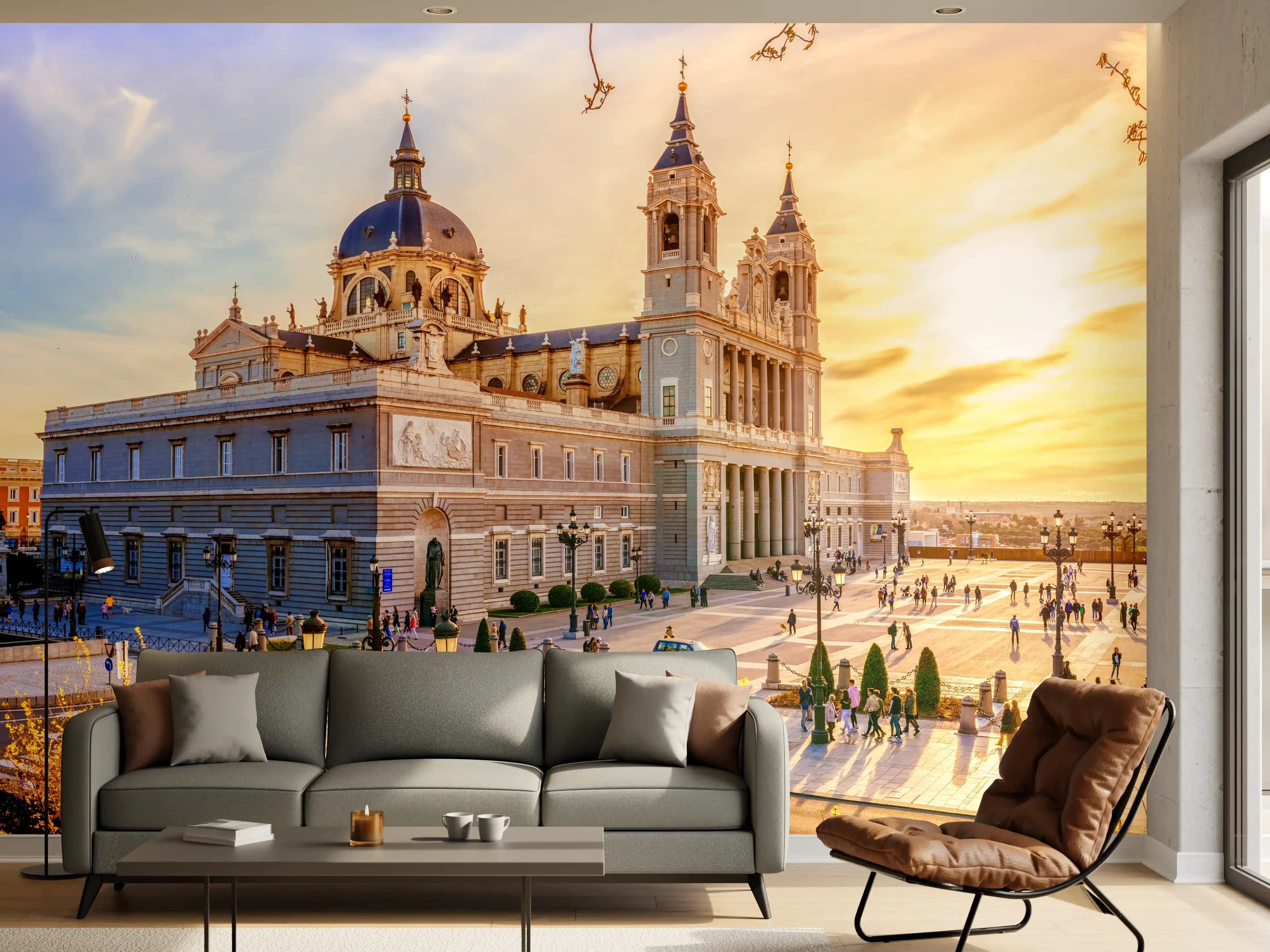 Wandverkleidung Wohnzimmer - Die Kathedrale von Madrid