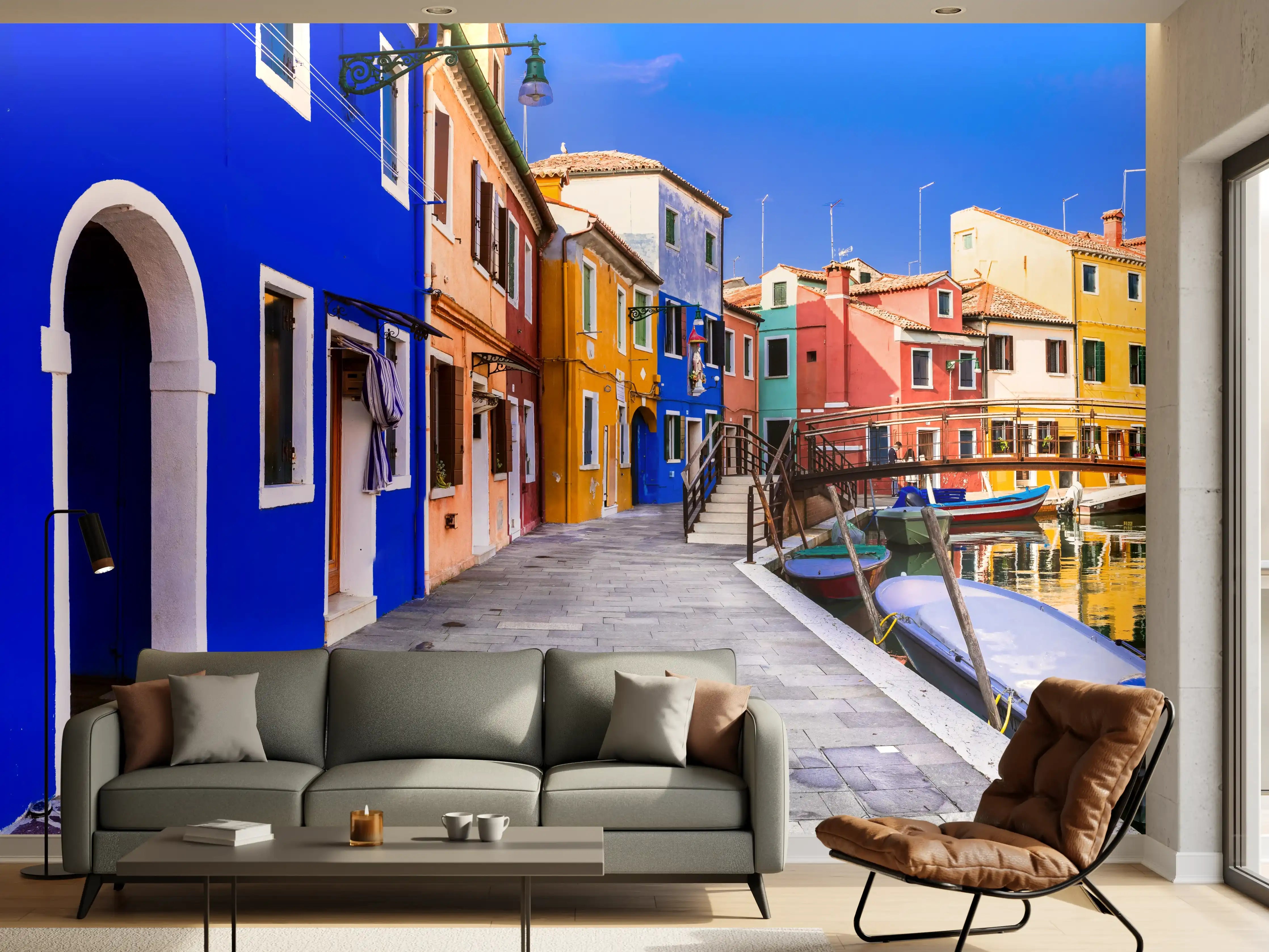 Wandverkleidung Wohnzimmer - Die farbenfrohe Insel Burano
