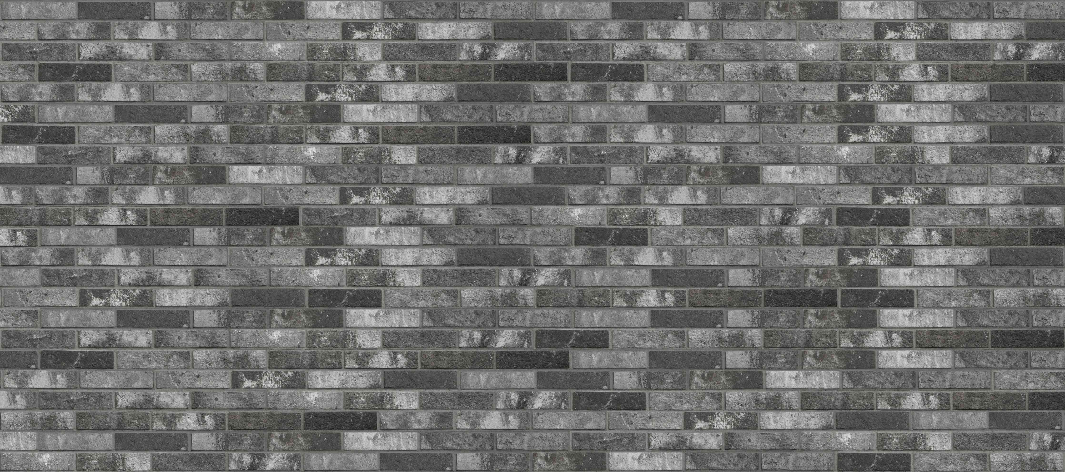 Wandverkleidung Wohnzimmer-Dunkelgraue Backsteinmauer