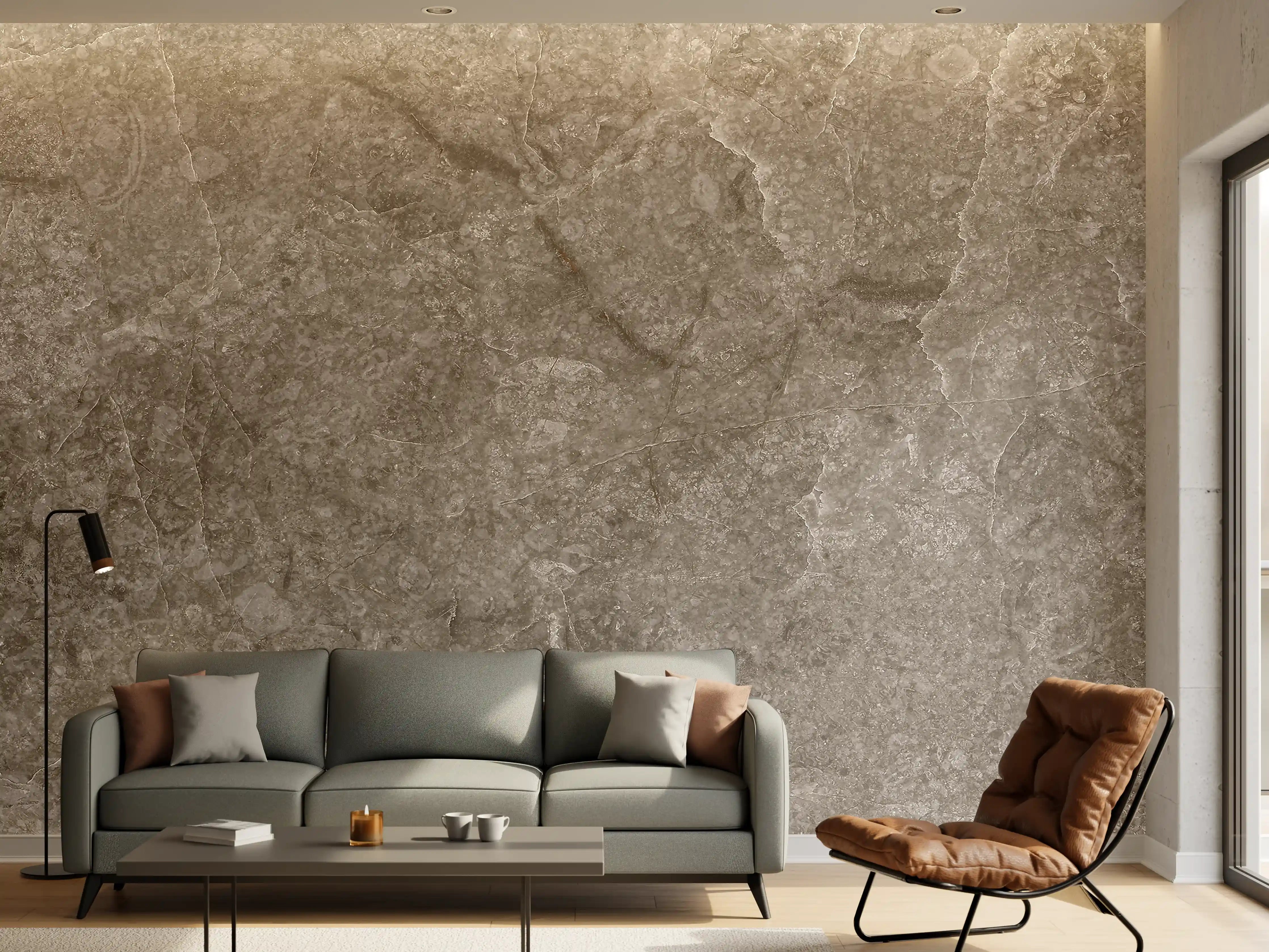 Wandverkleidung Wohnzimmer - Dunkle Marmor Stein Textur
