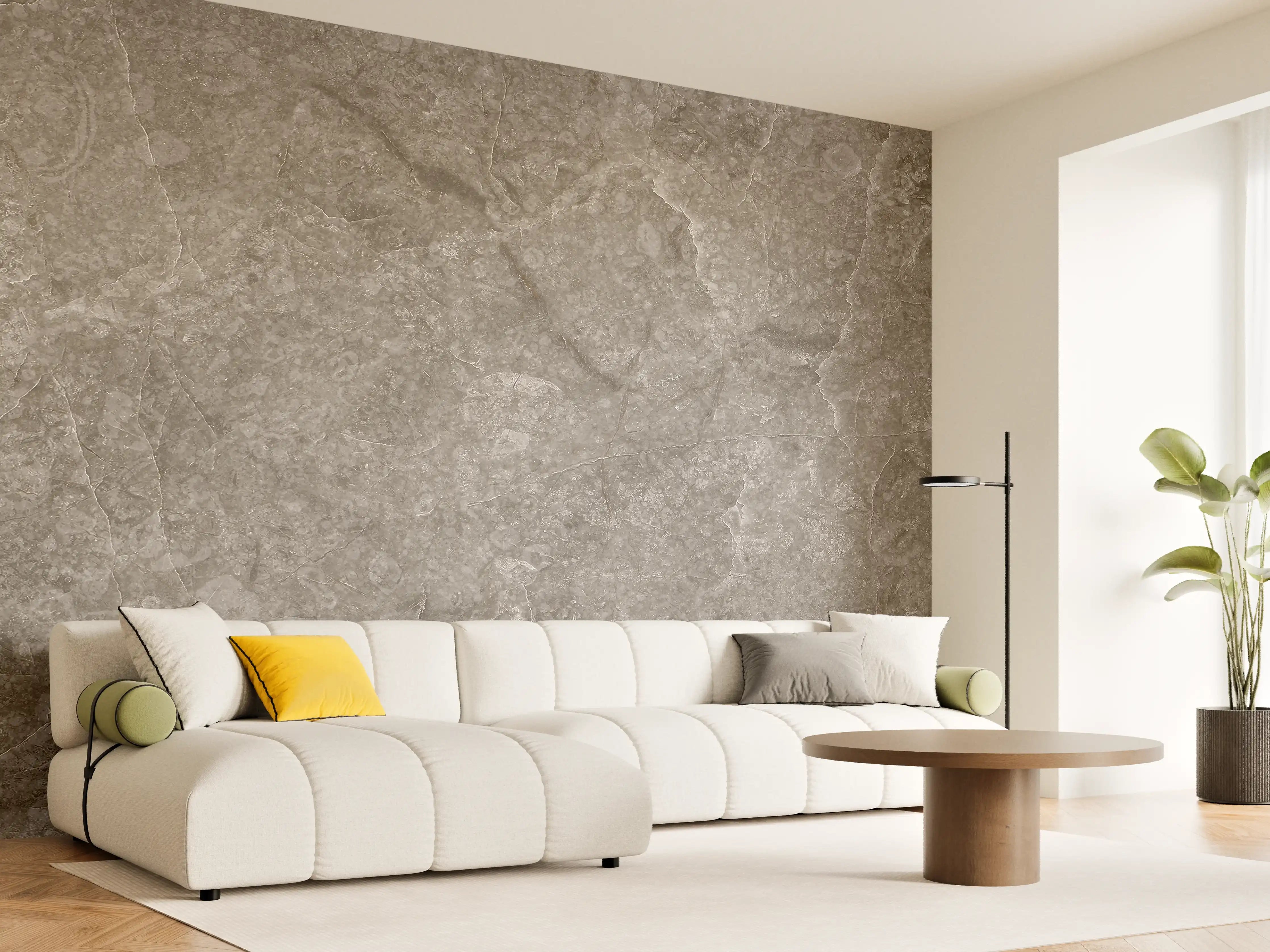 Wandverkleidung Wohnzimmer - Dunkle Marmor Stein Textur
