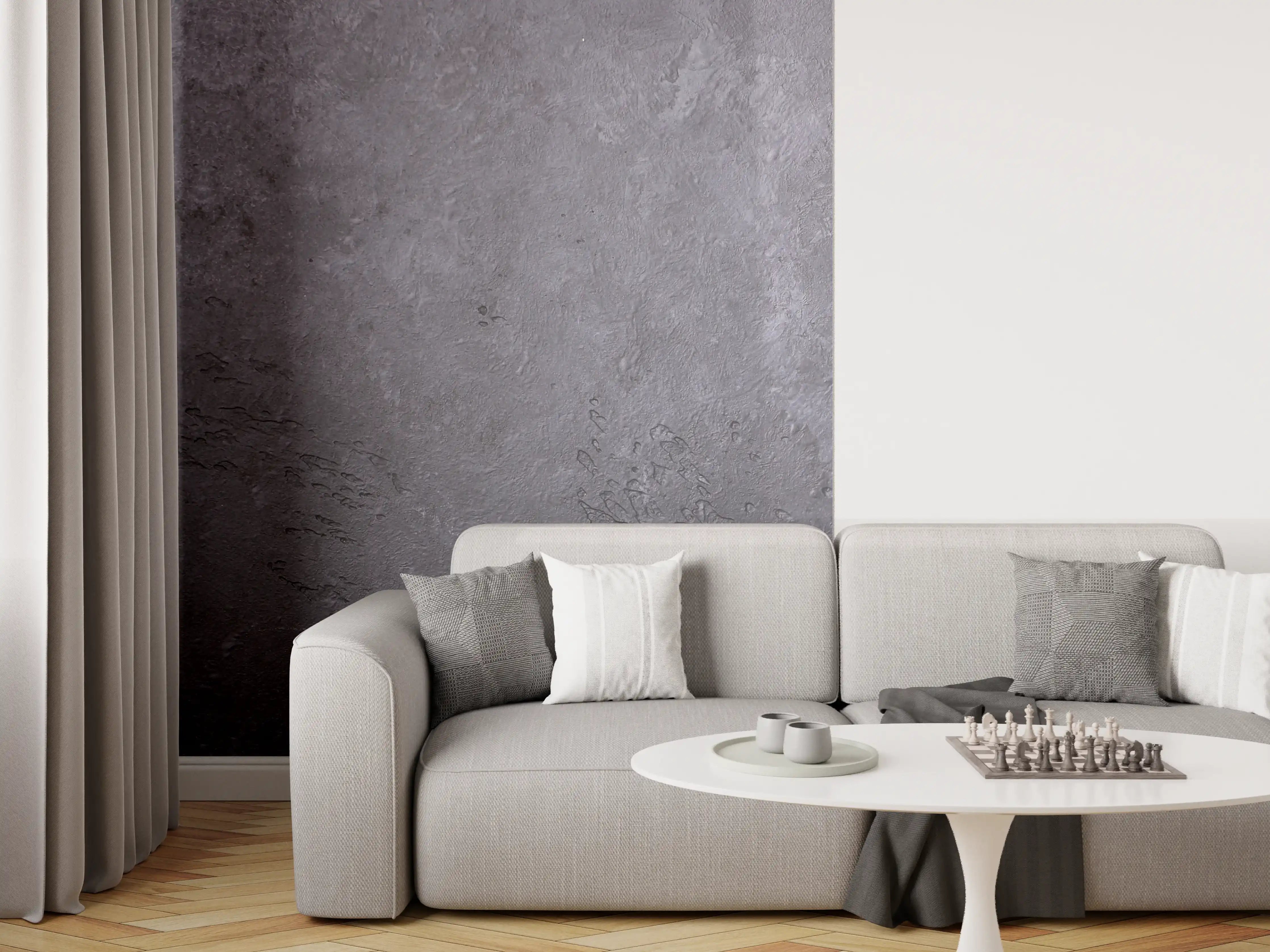 Wandverkleidung Wohnzimmer - Dunkle Steintextur