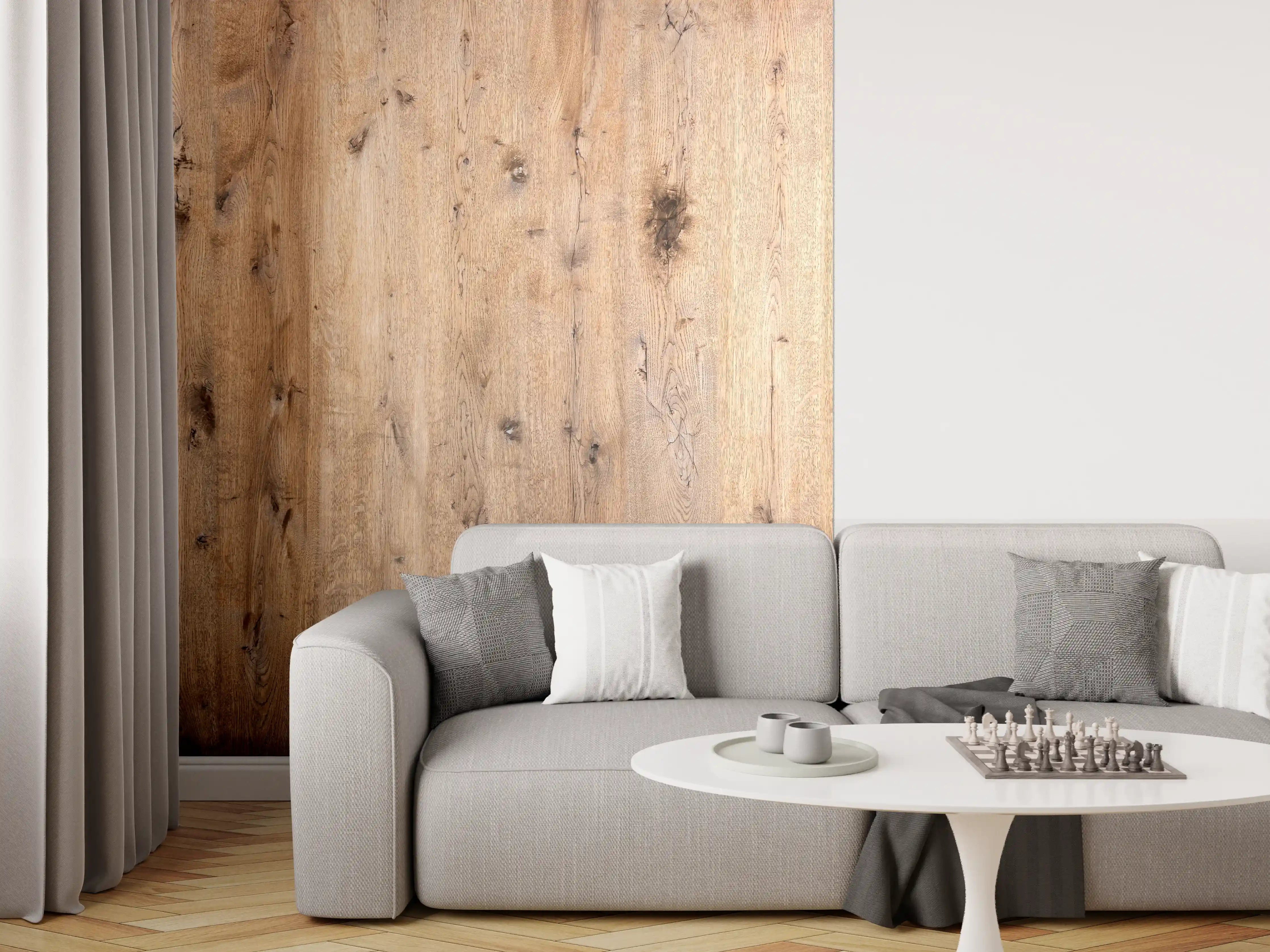 Wandverkleidung Wohnzimmer - Edle Grautöne für dein Holzdesign