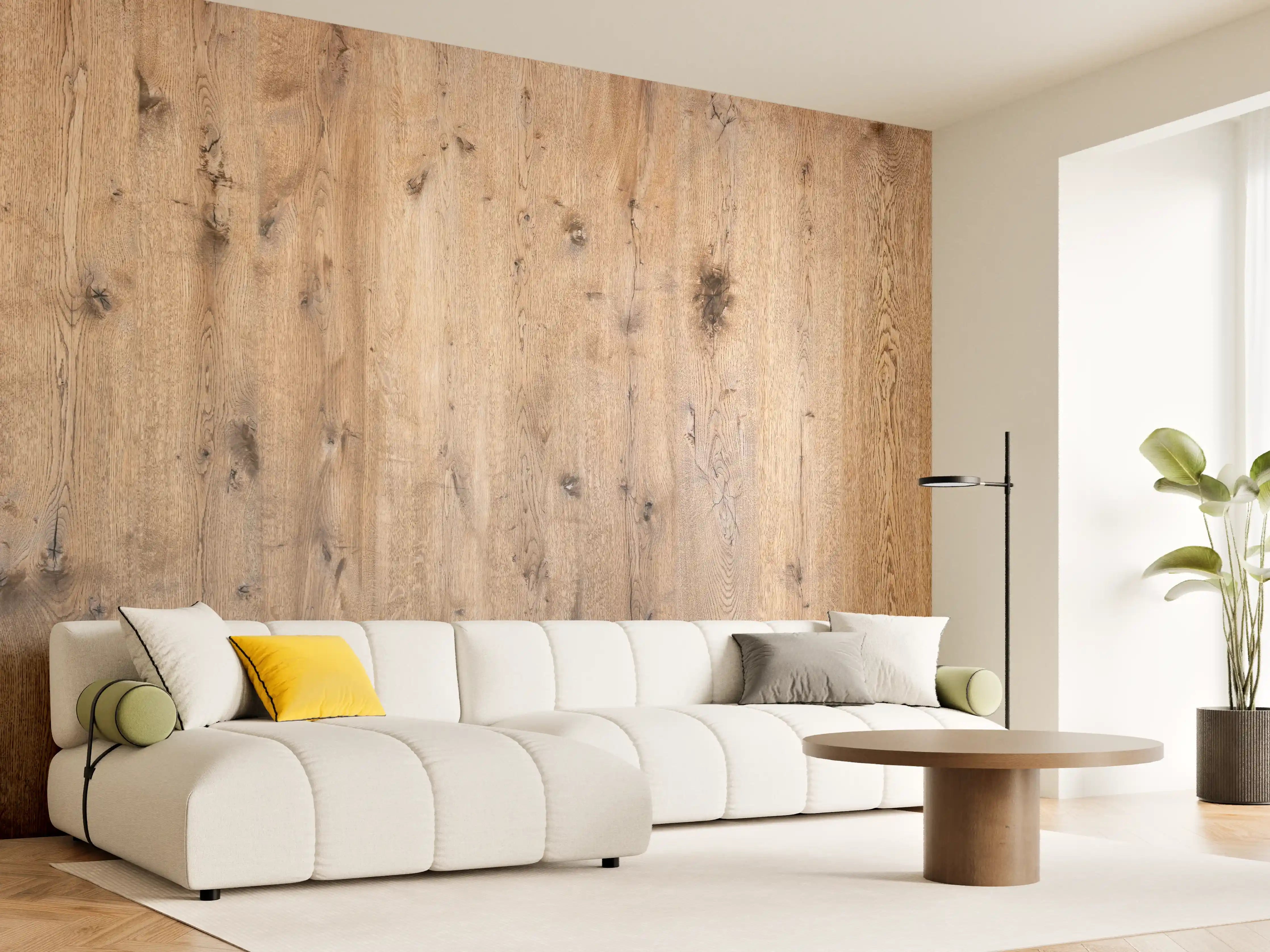Wandverkleidung Wohnzimmer - Edle Grautöne für dein Holzdesign