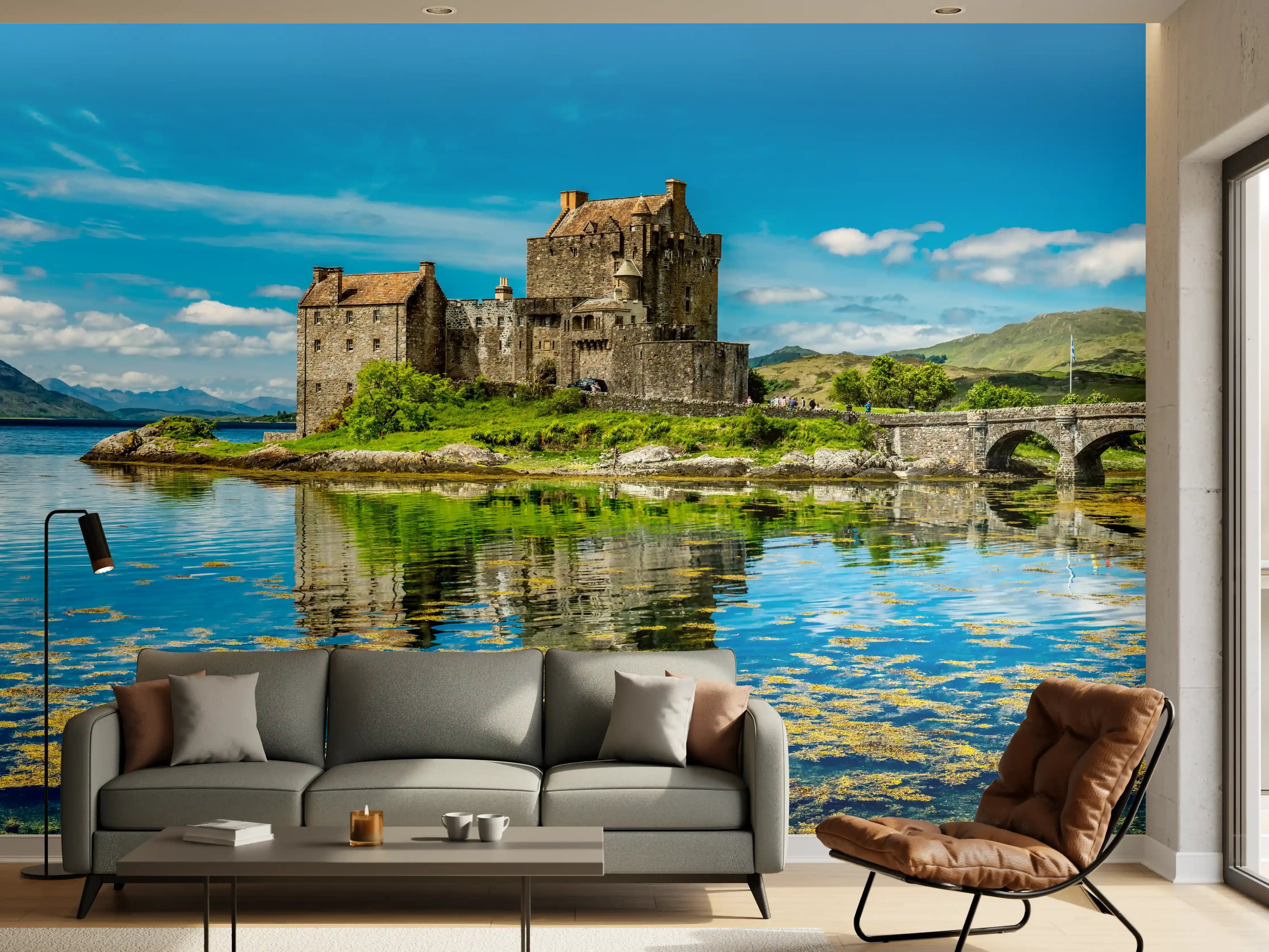 Wandverkleidung Wohnzimmer - Eilean Donan Castle