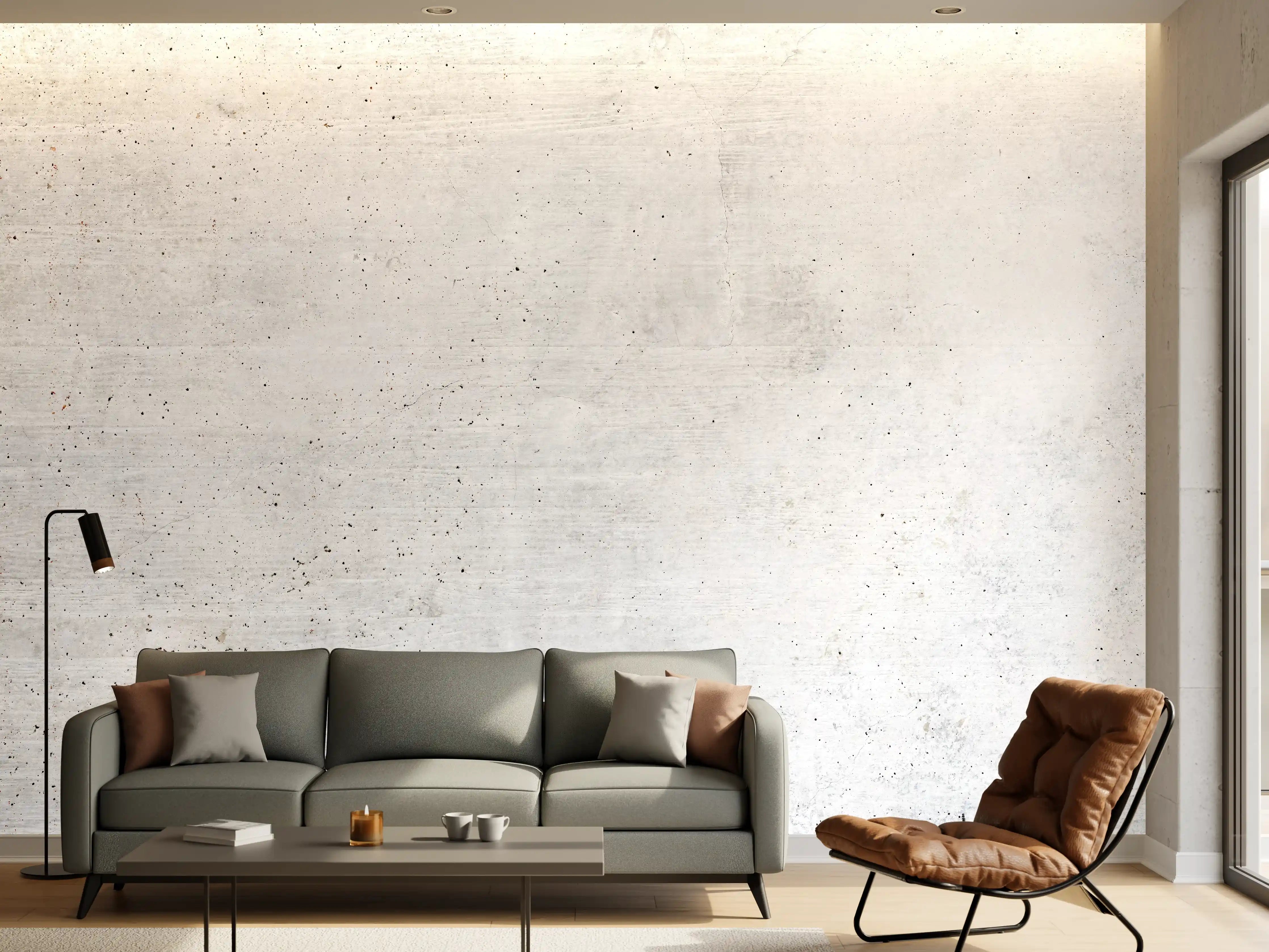 Wandverkleidung Wohnzimmer - Einfache Textur einer weißen Wand