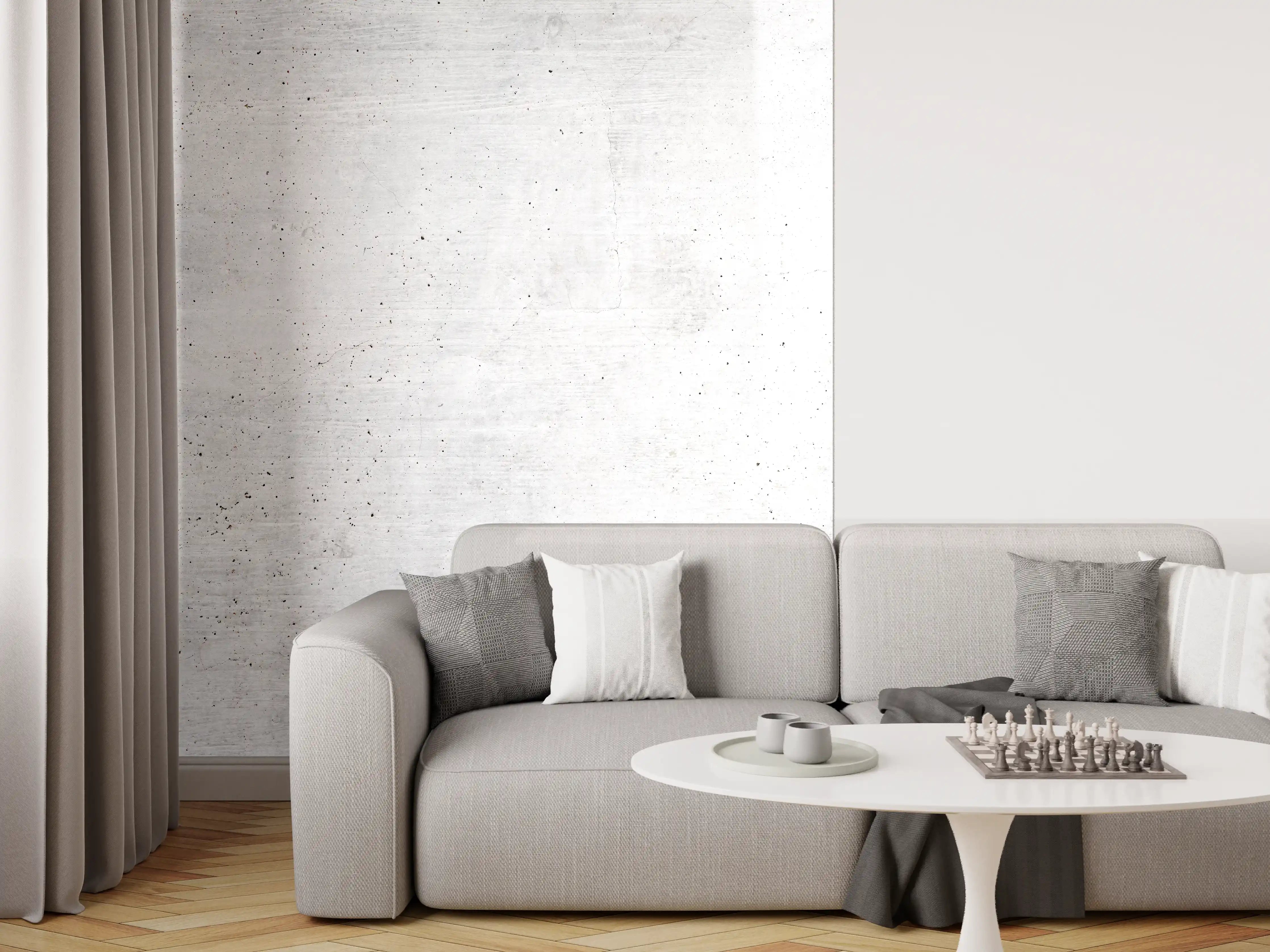 Wandverkleidung Wohnzimmer - Einfache Textur einer weißen Wand