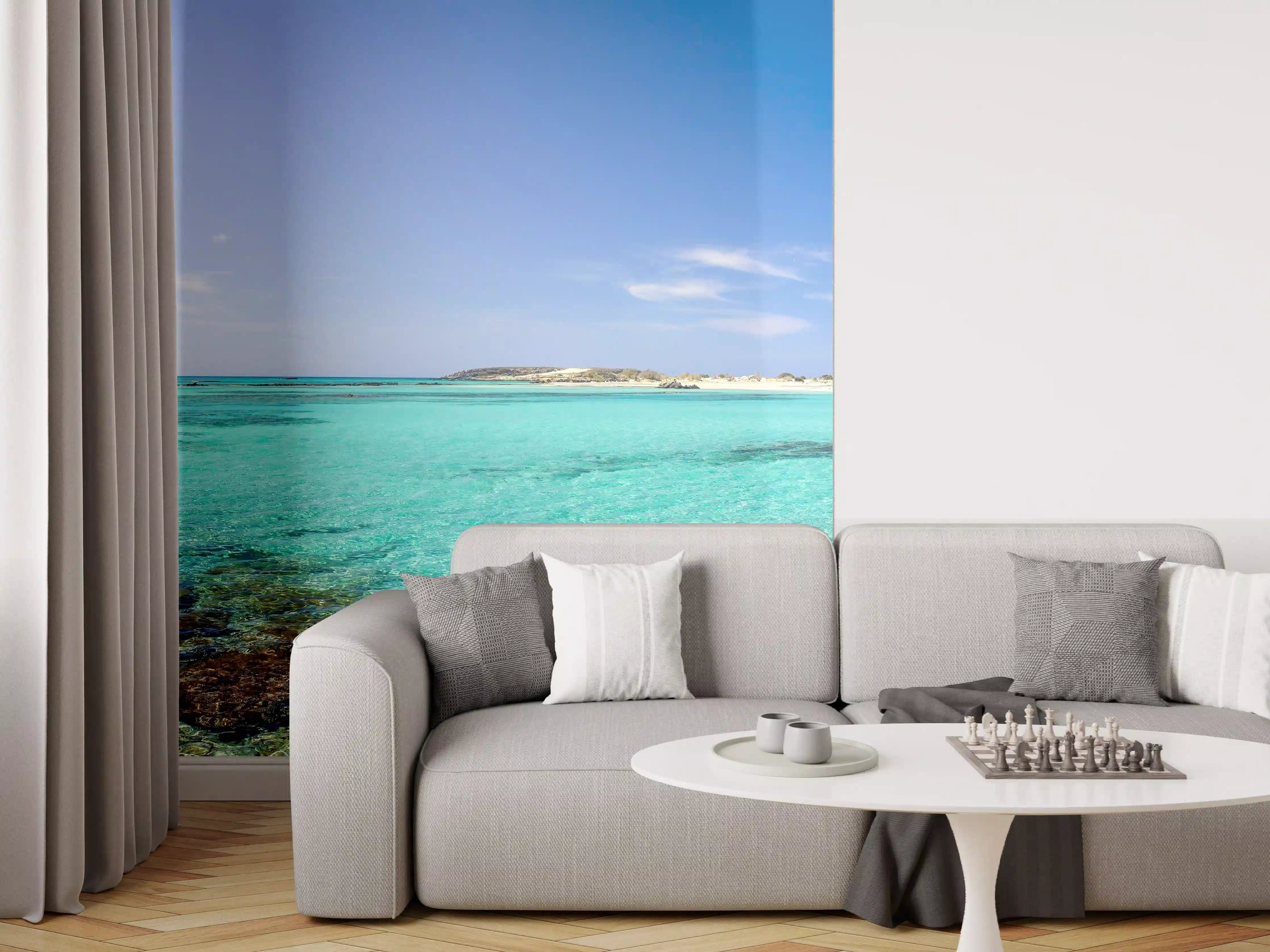Wandverkleidung Wohnzimmer - Elafonisi Strand Panorama