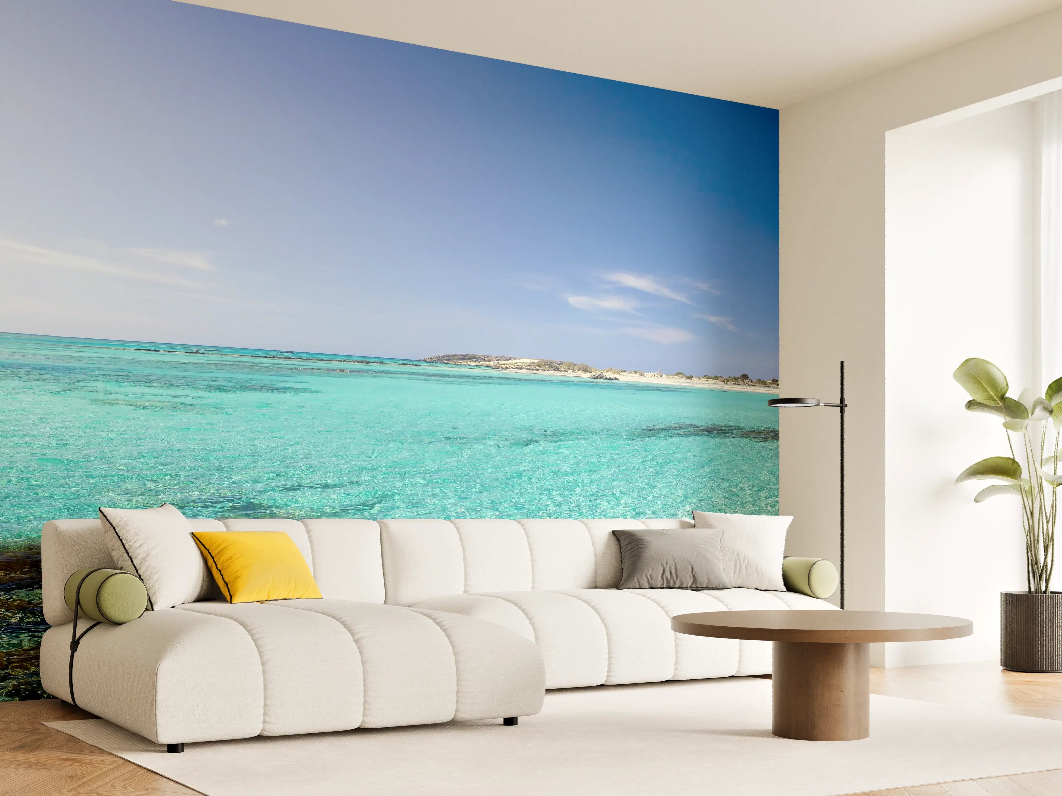Wandverkleidung Wohnzimmer - Elafonisi Strand Panorama
