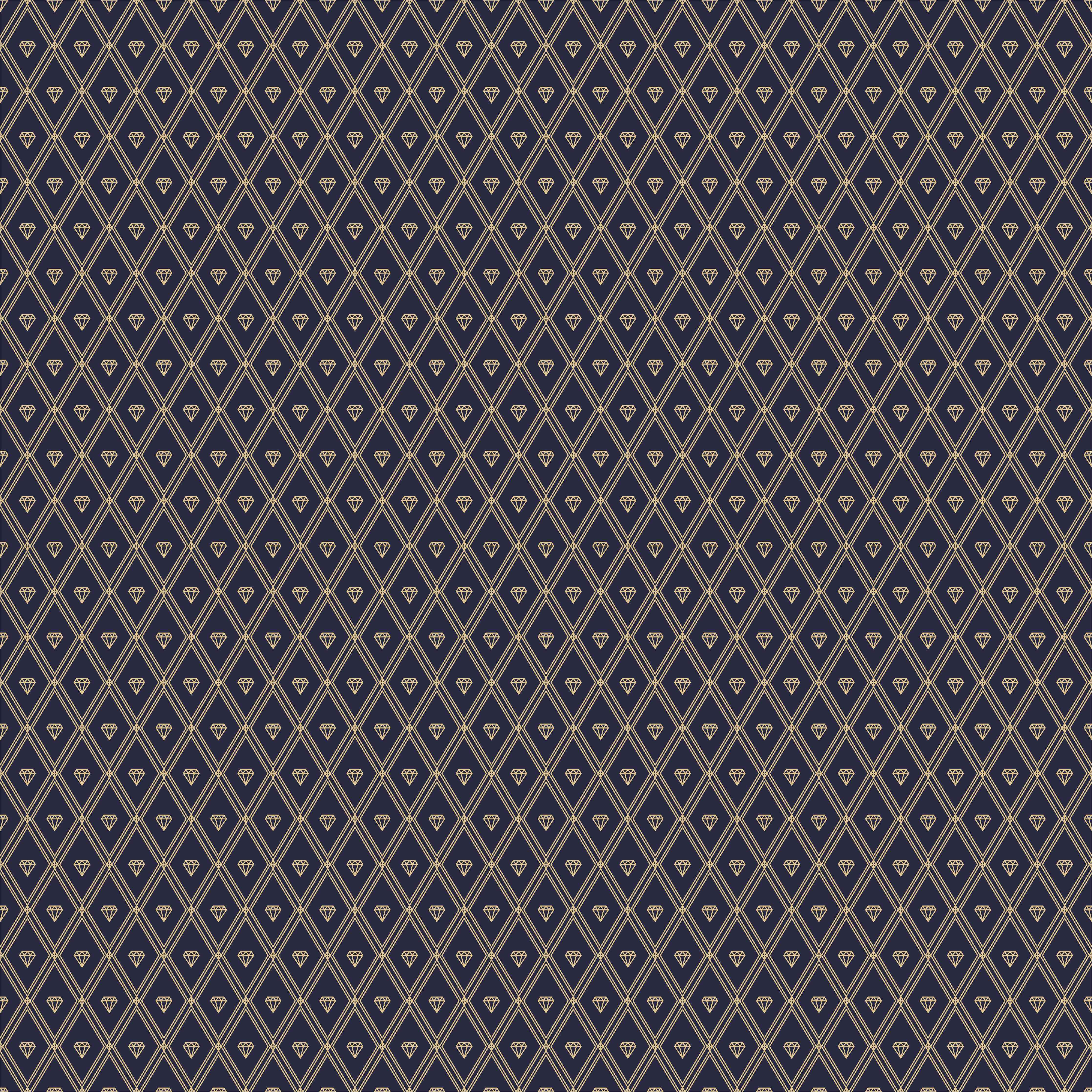 Wandverkleidung Wohnzimmer-Elegant geometrisches Muster in Dunkelblau und Gold