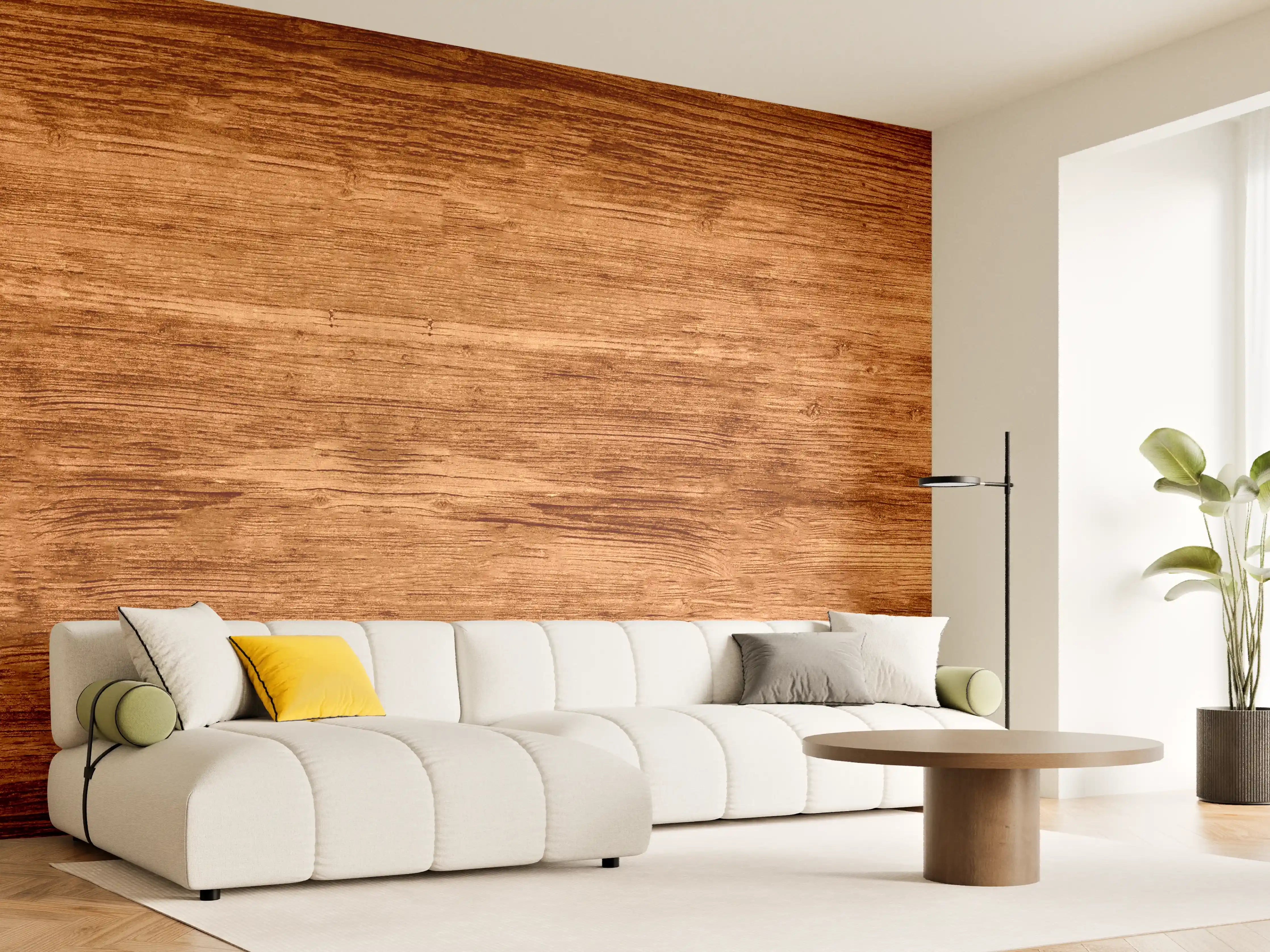 Wandverkleidung Wohnzimmer - Elegante Grautöne für stilvolle Holzoptik
