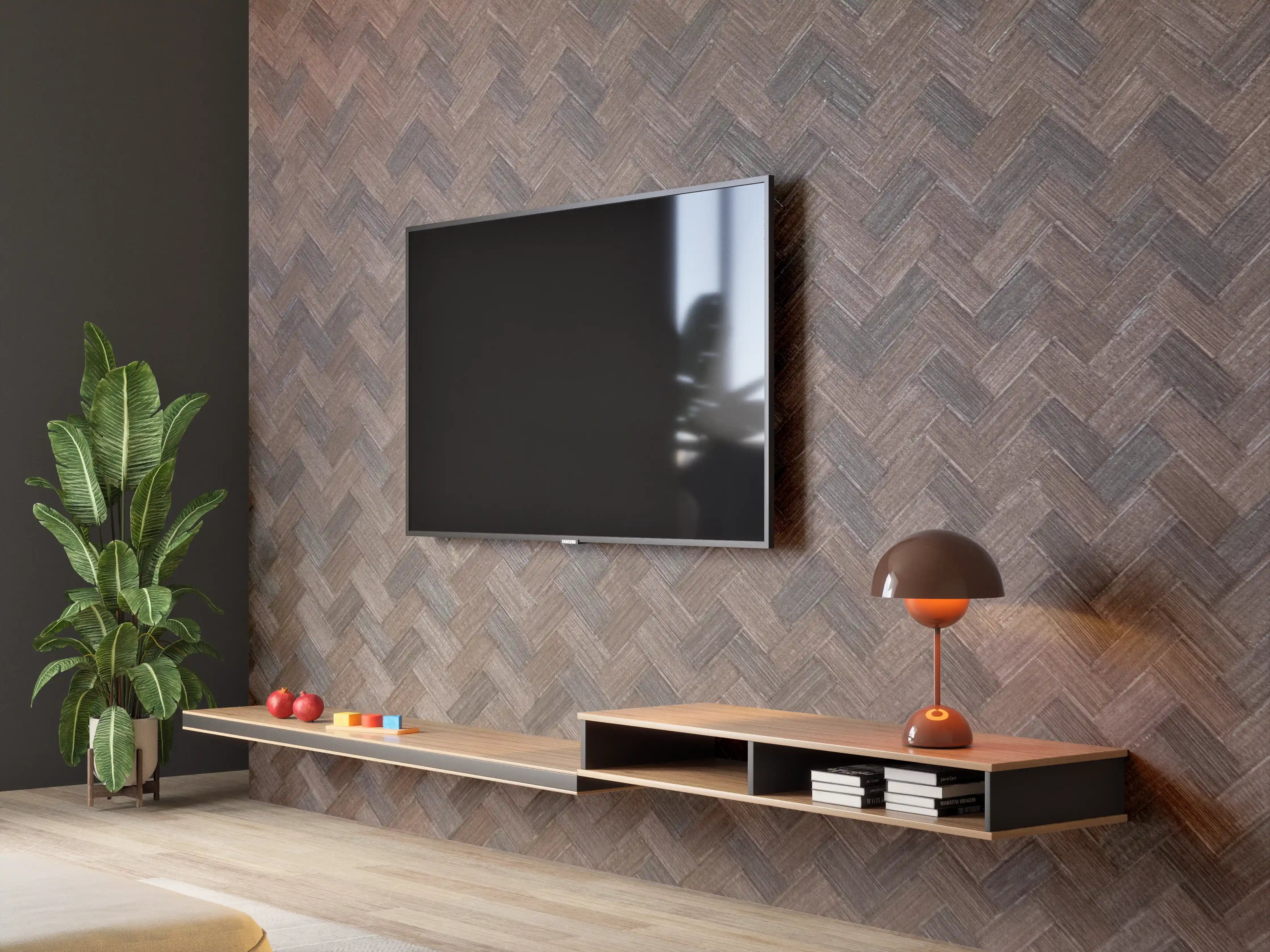Wandverkleidung Wohnzimmer - Elegante Holzboden-Muster für stilvolle Räume