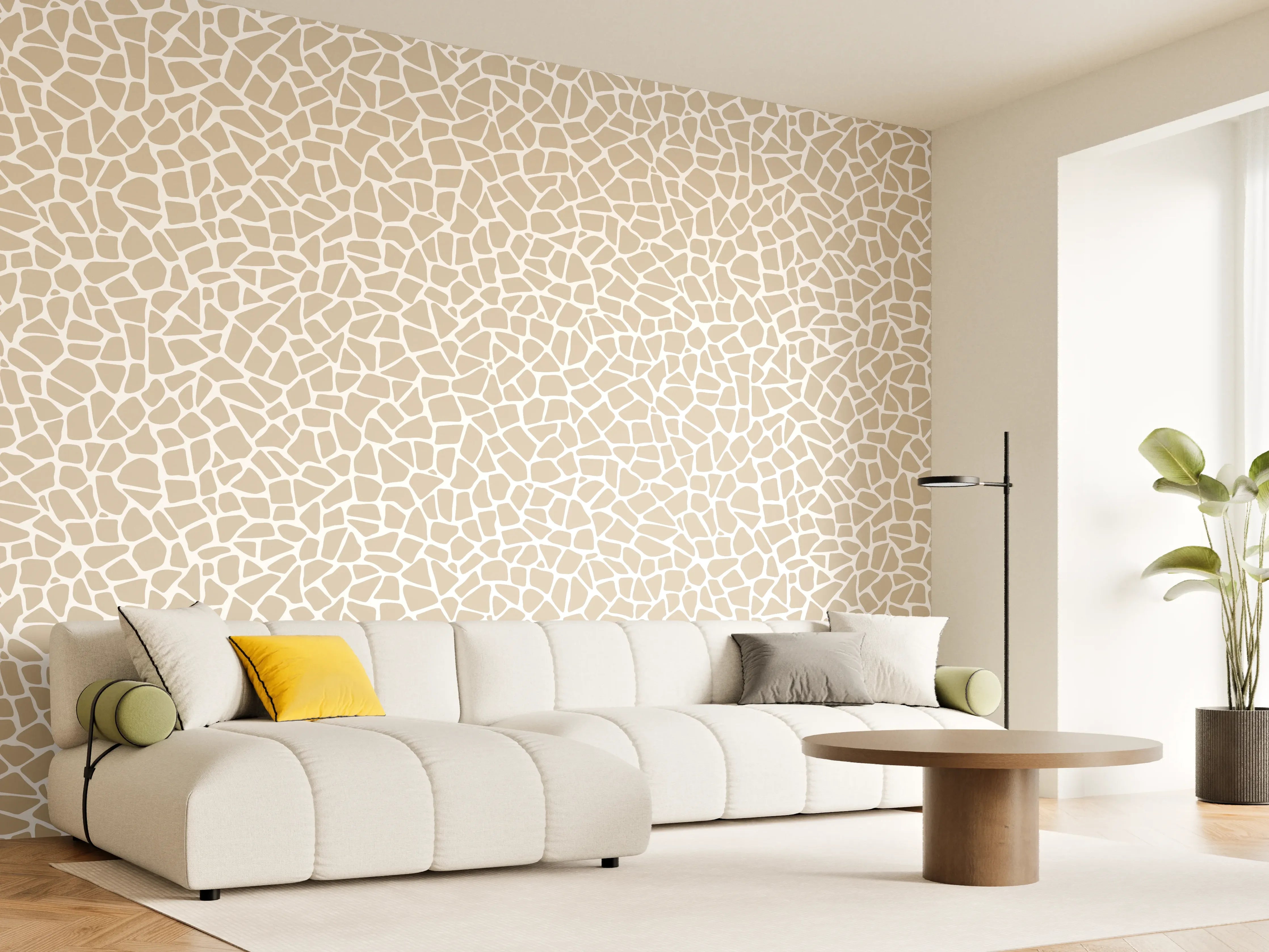 Wandverkleidung Wohnzimmer - Elegante Marmor-Optik Wandgestaltung