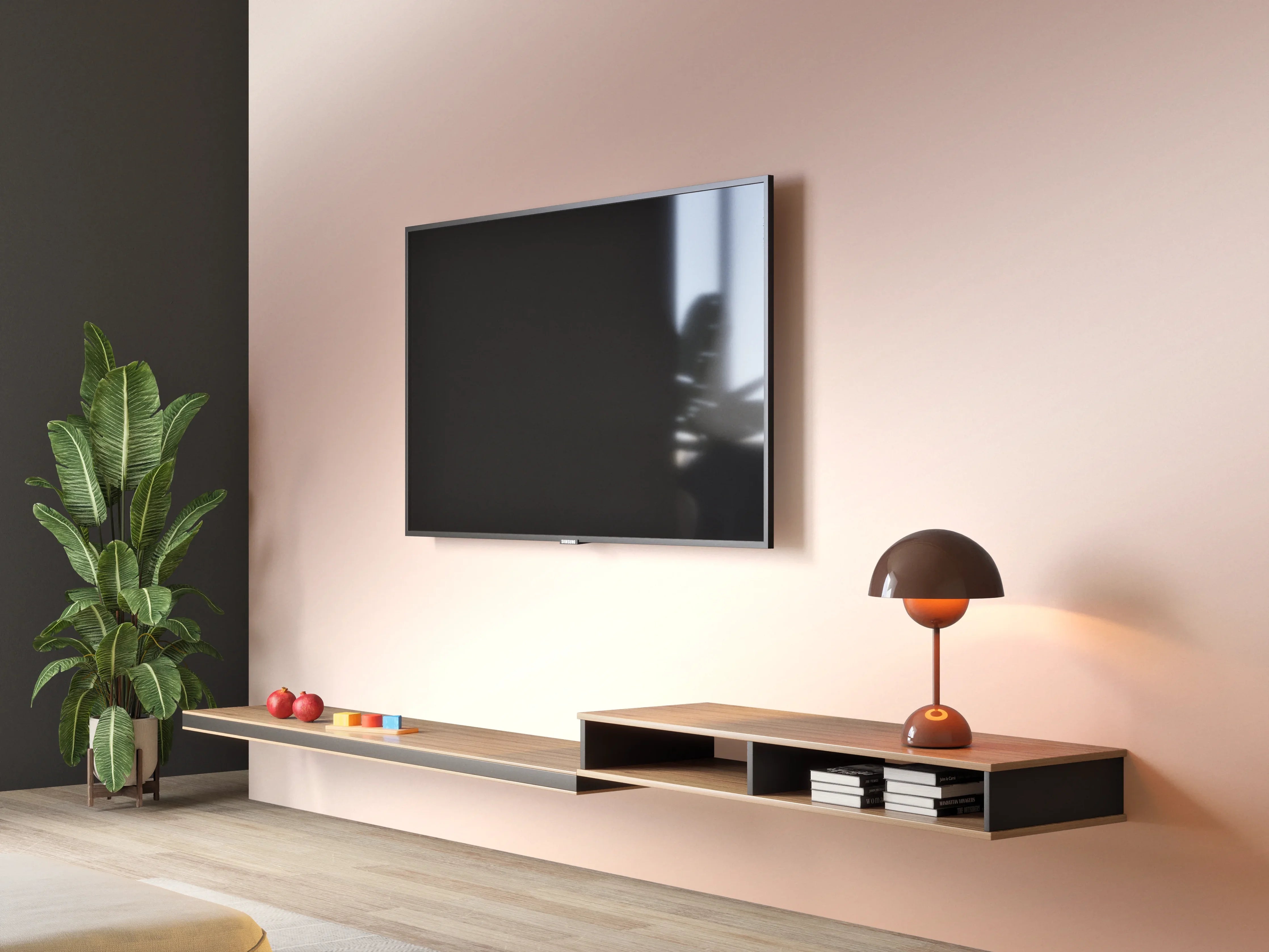 Wandverkleidung Wohnzimmer - Elegante Metallic-Bronze Wand