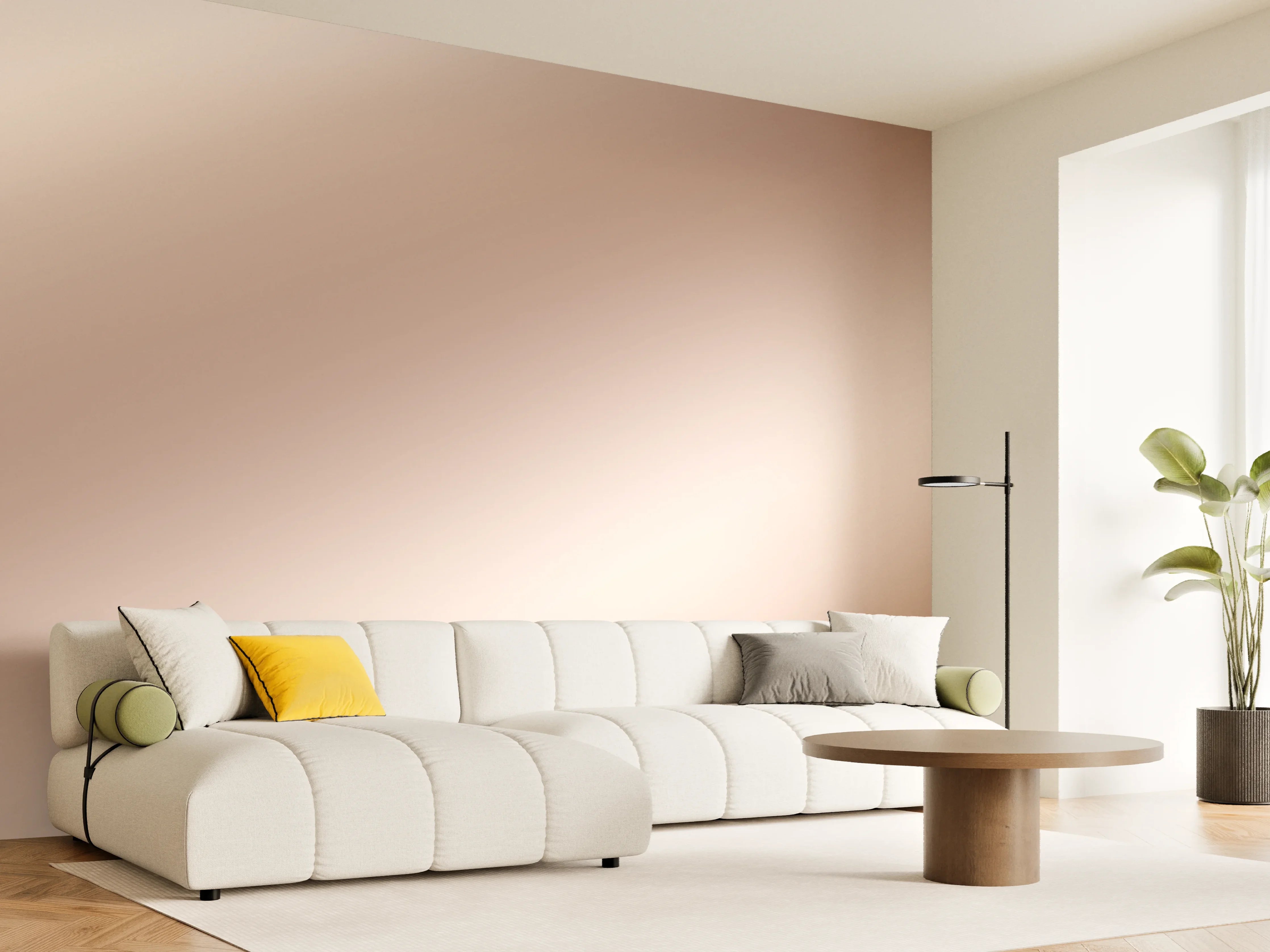 Wandverkleidung Wohnzimmer - Elegante Metallic-Bronze Wand