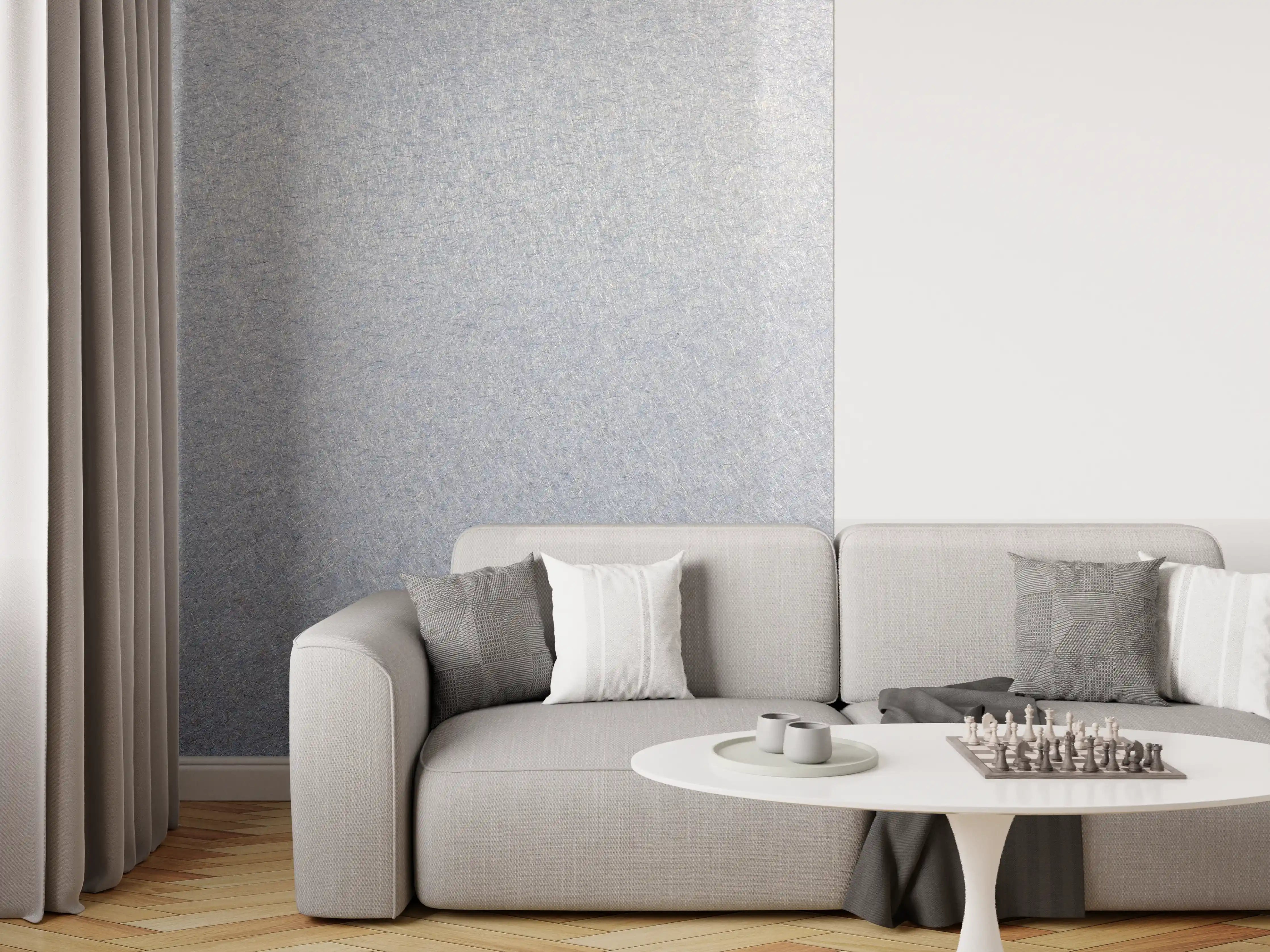 Wandverkleidung Wohnzimmer - Elegante graue Oberfläche
