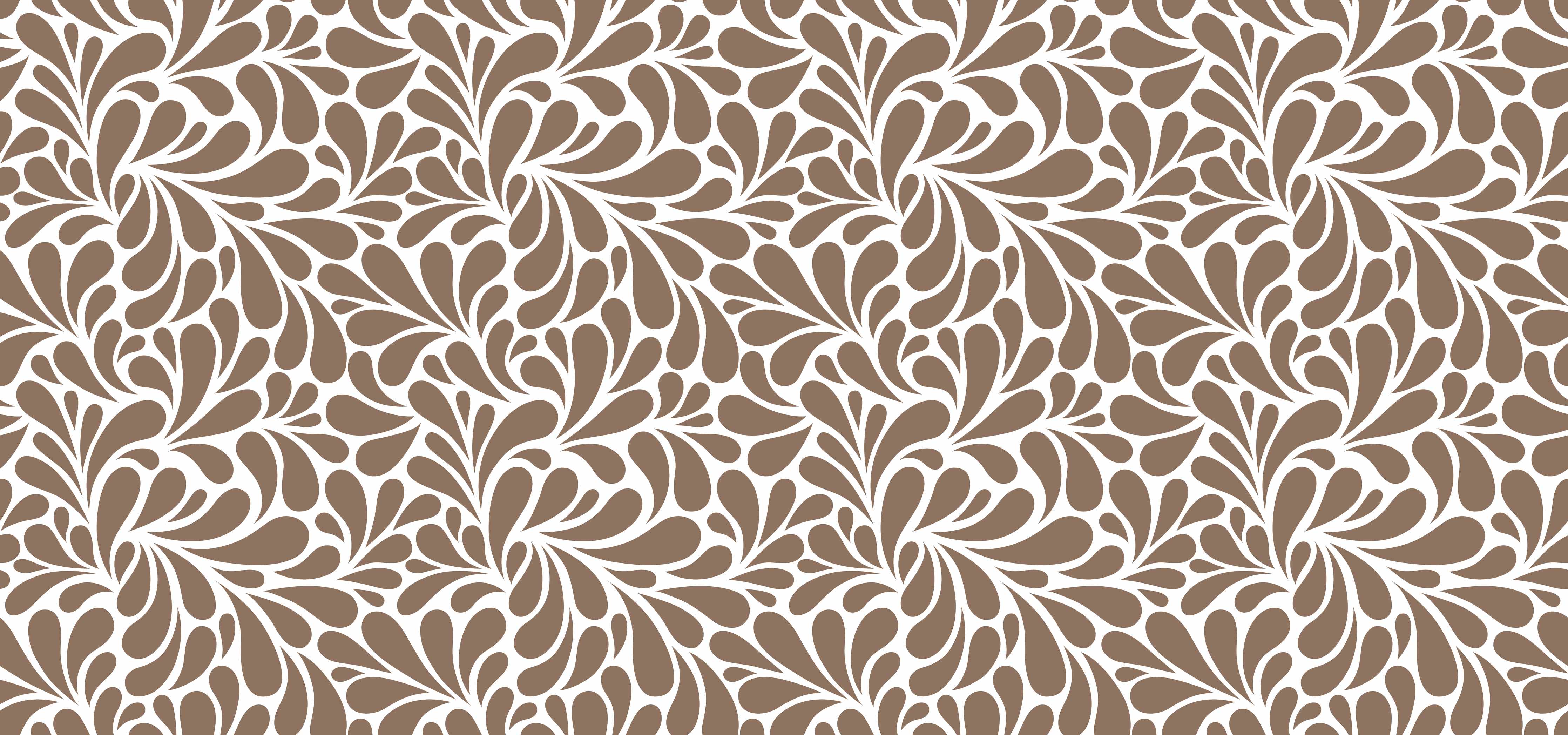 Wandverkleidung Wohnzimmer-Elegantes Arabesken-Muster in Braun