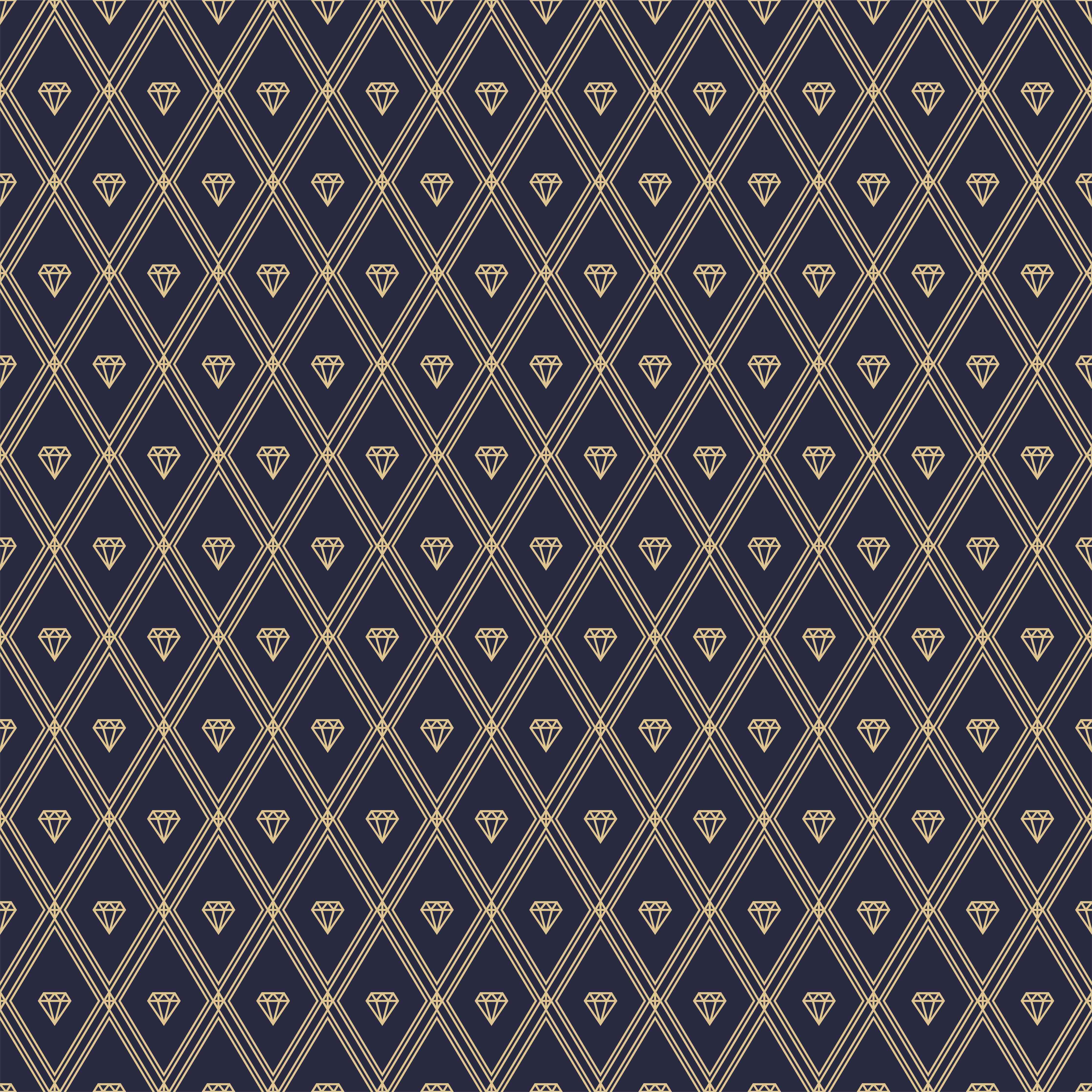 Wandverkleidung Wohnzimmer-Elegantes Diamanten-Muster in Gold