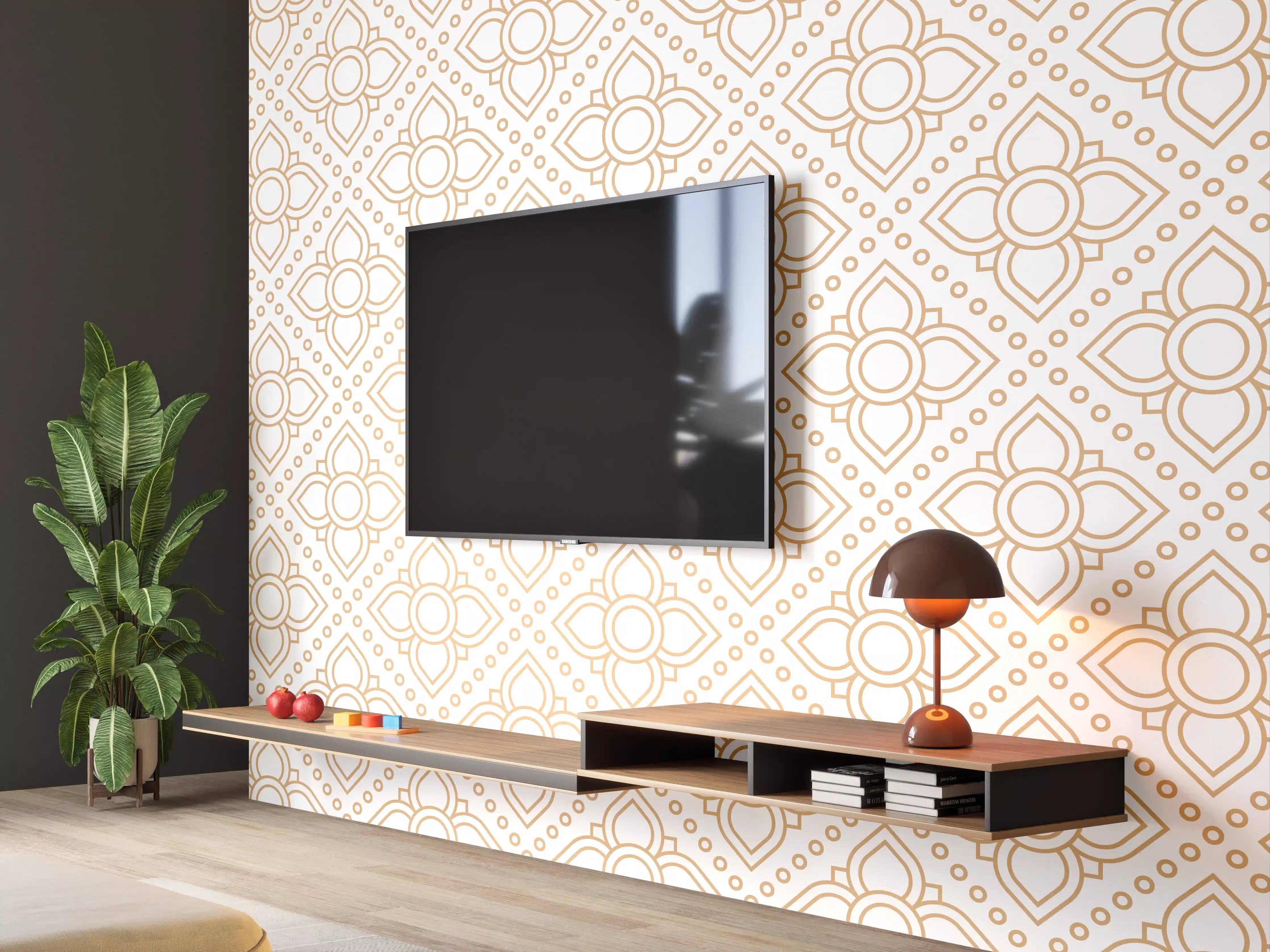 Wandverkleidung Wohnzimmer - Elegantes Gebrauchsmuster im hellen Design