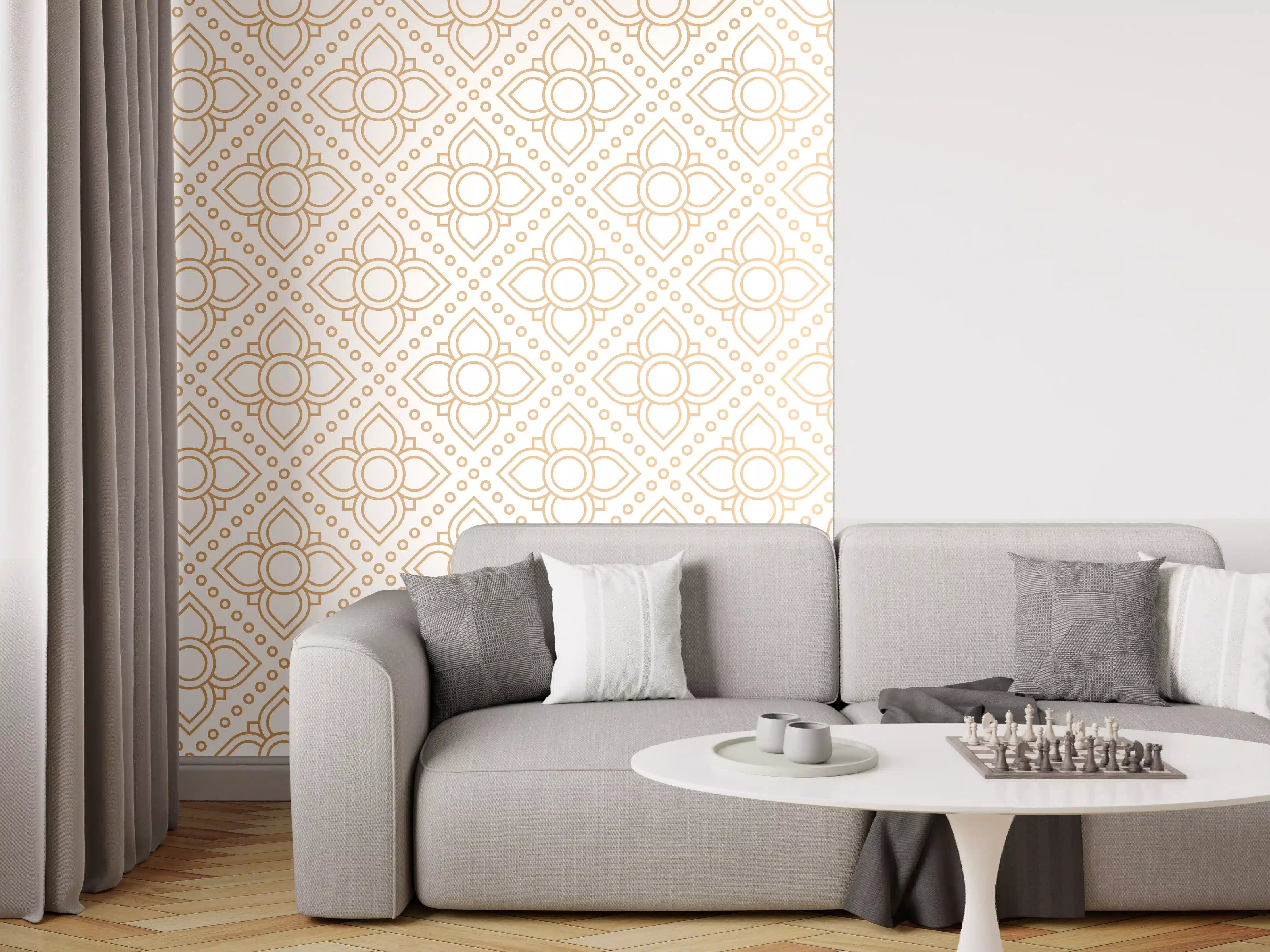 Wandverkleidung Wohnzimmer - Elegantes Gebrauchsmuster im hellen Design