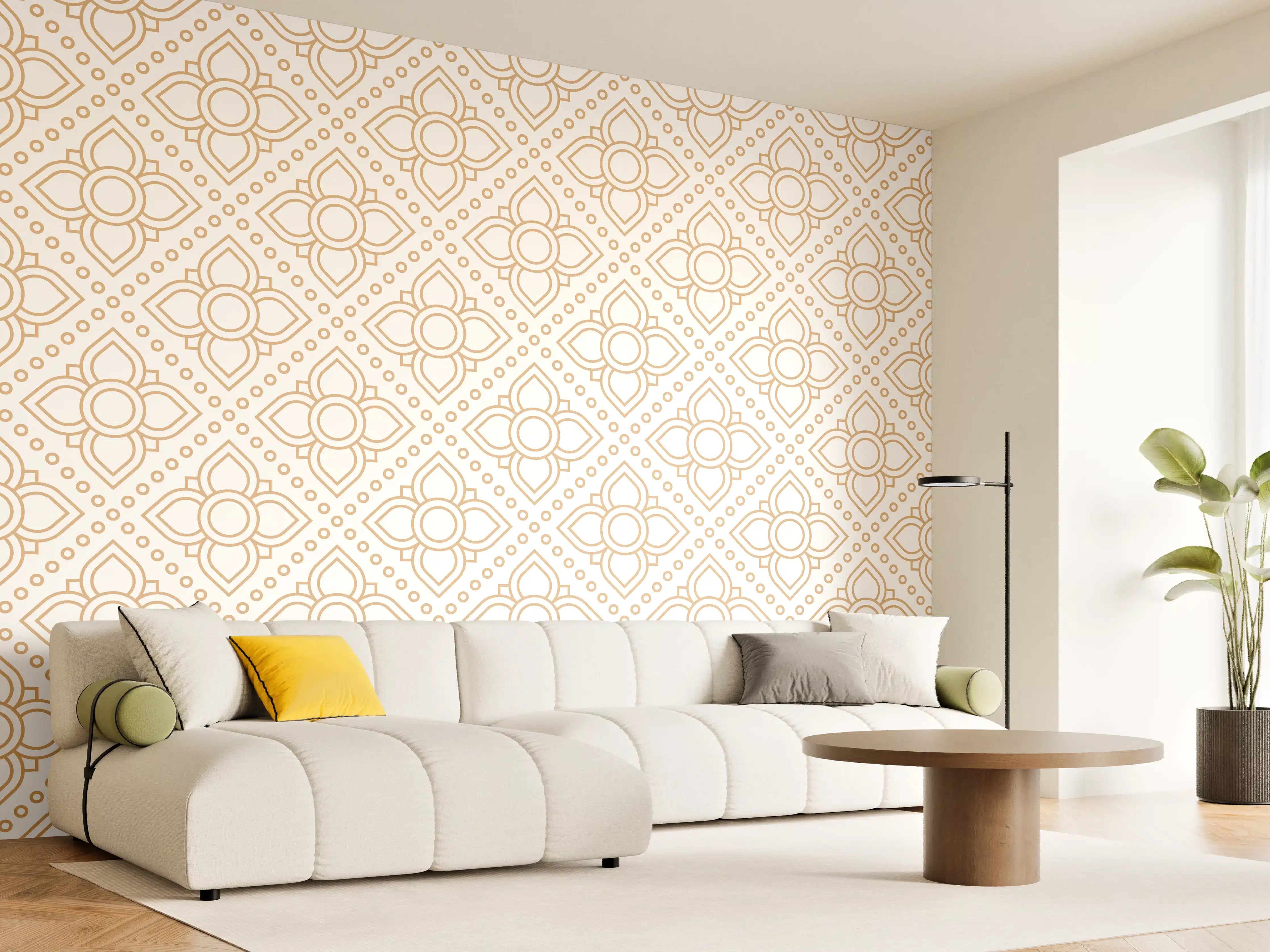 Wandverkleidung Wohnzimmer - Elegantes Gebrauchsmuster im hellen Design