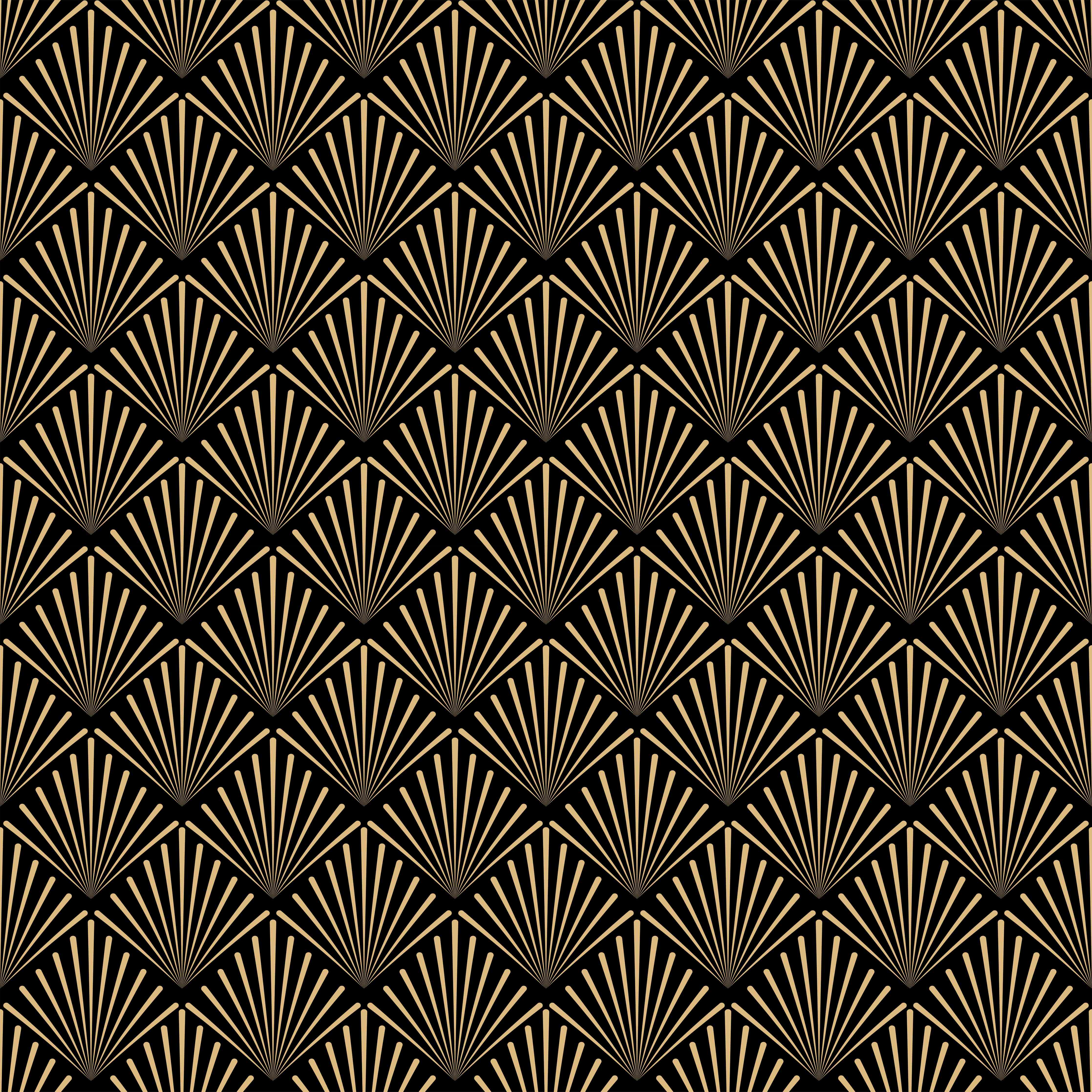 Wandverkleidung Wohnzimmer-Elegantes Gold-Design auf schwarzem Hintergrund