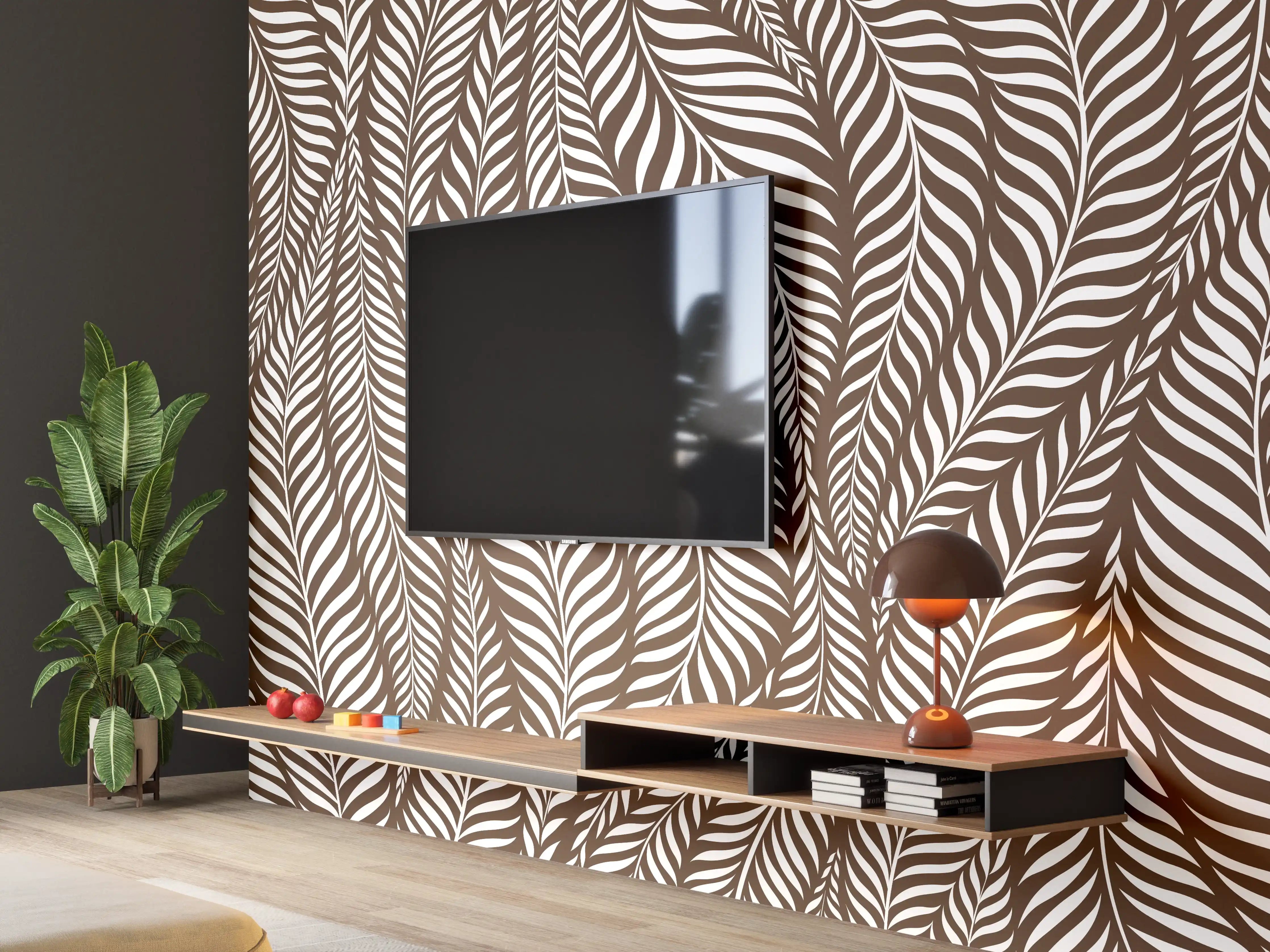 Wandverkleidung Wohnzimmer - Elegantes Muster aus feinen Linien