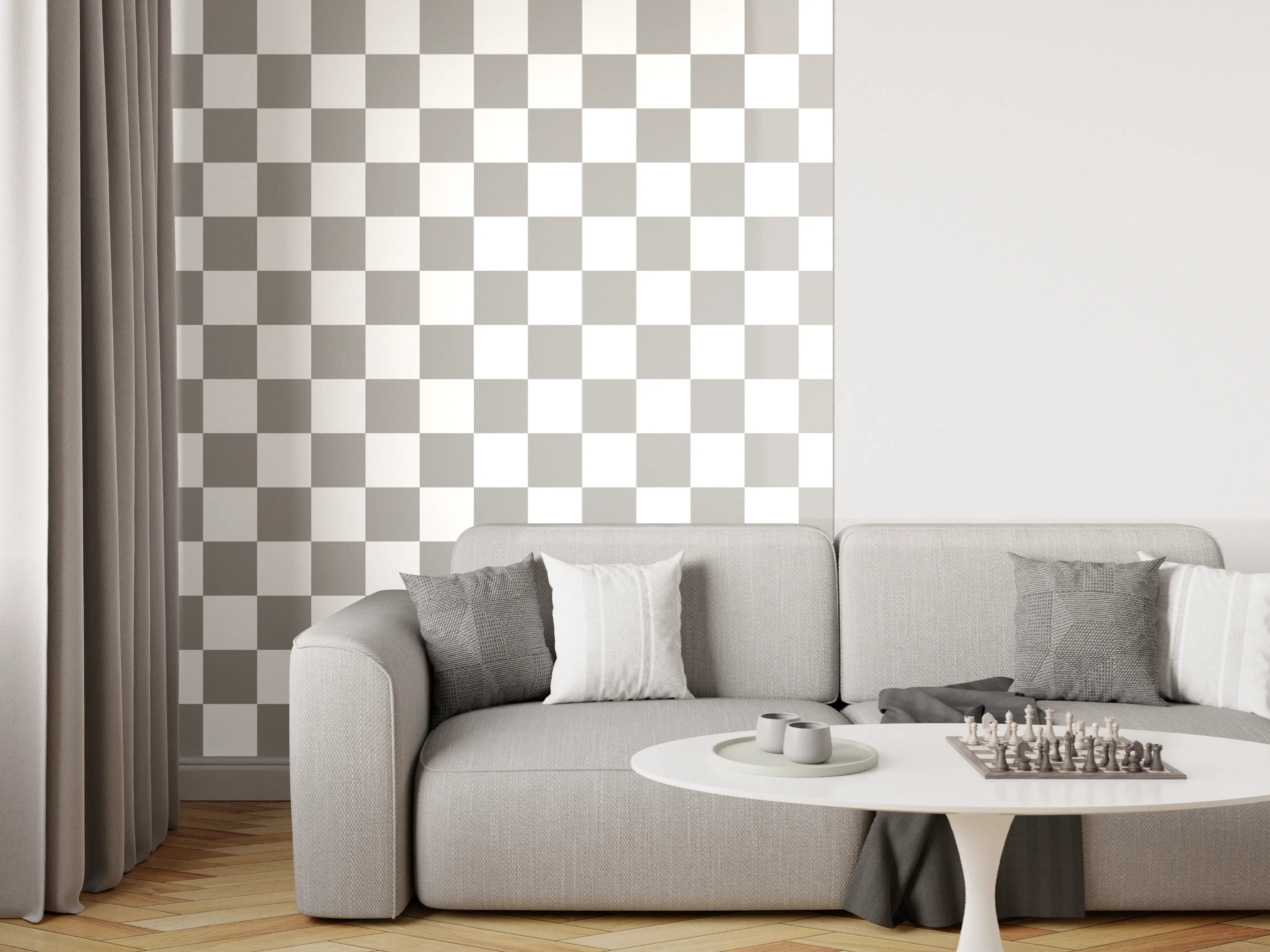 Wandverkleidung Wohnzimmer - Elegantes Porträt mit sanften Farbtönen