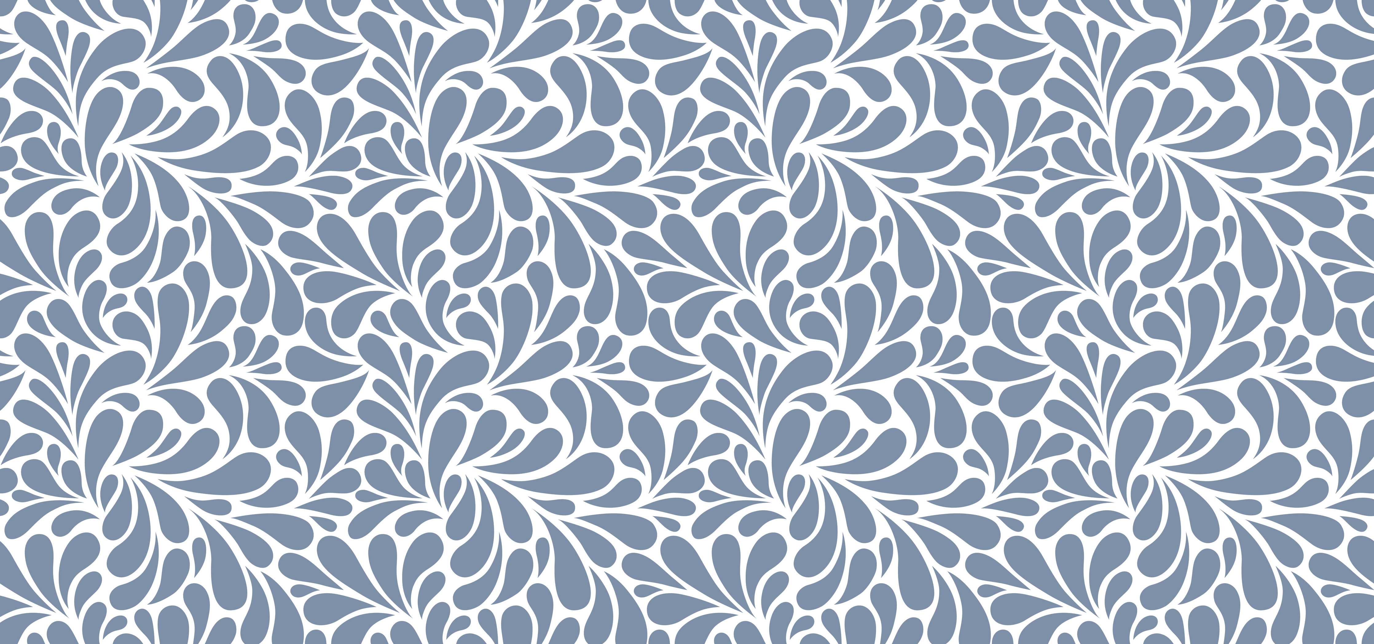 Wandverkleidung Wohnzimmer-Elegantes blaugraues Ornamentmuster