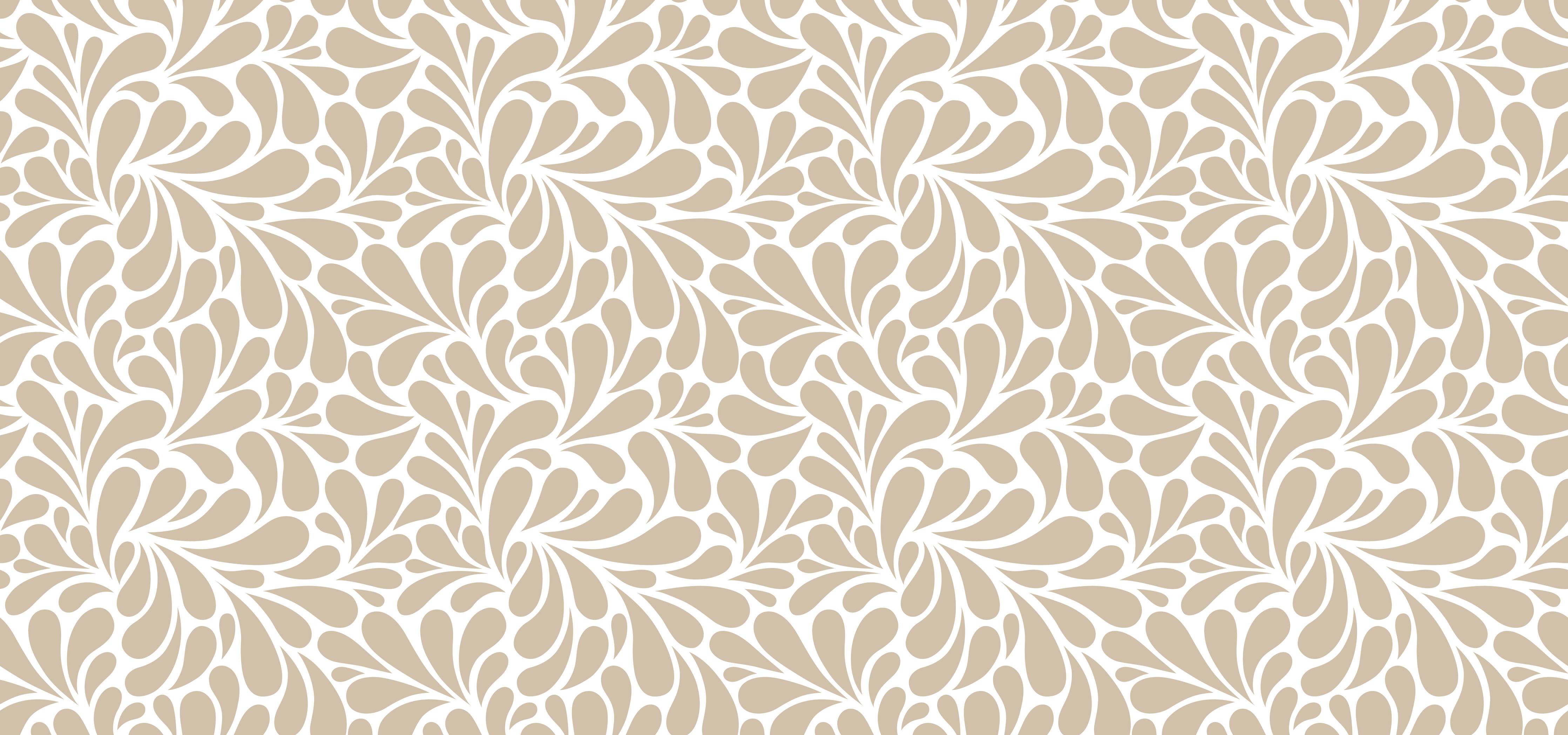 Wandverkleidung Wohnzimmer-Elegantes florales Design in Beige und Weiß